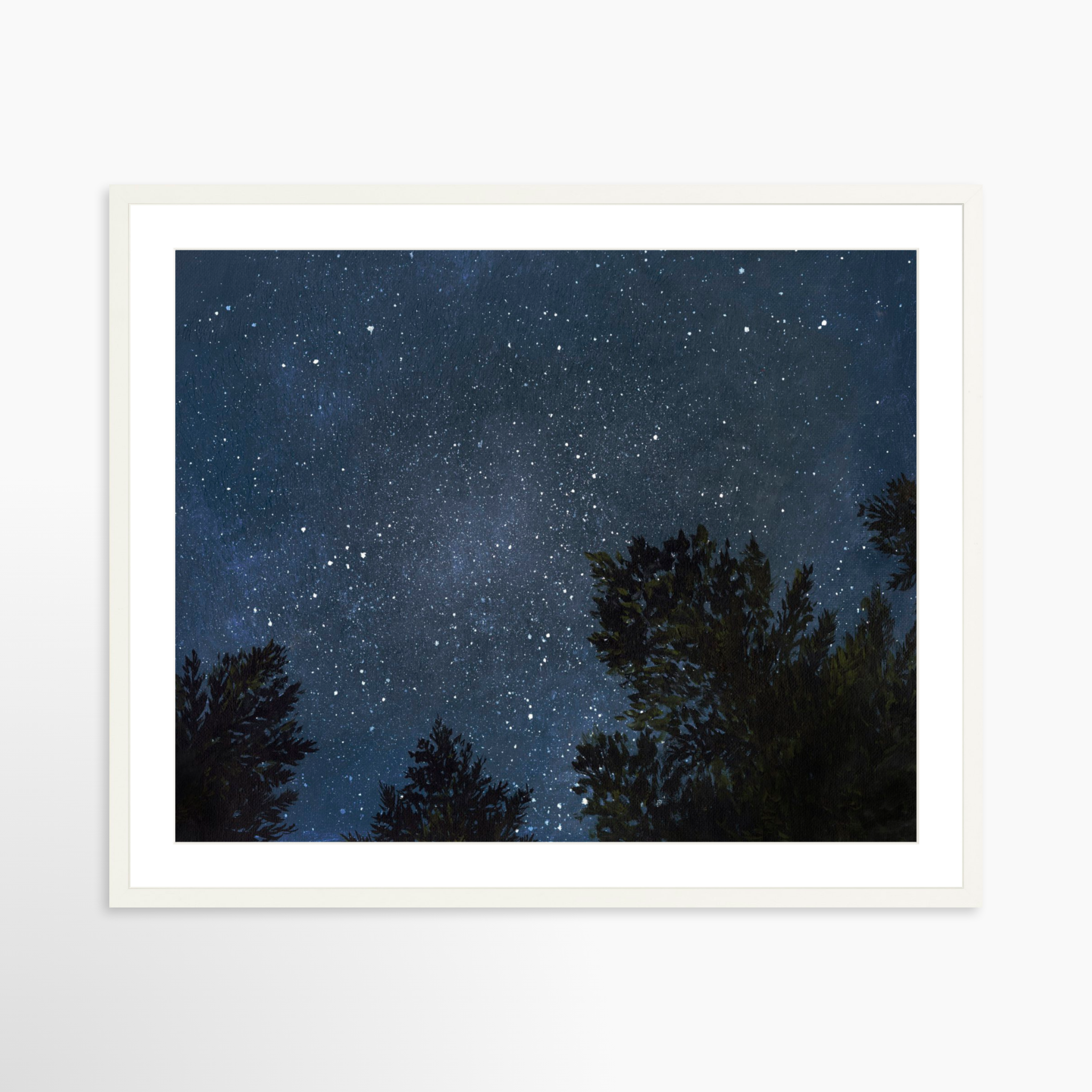 30x24 / White Frame + White Mat