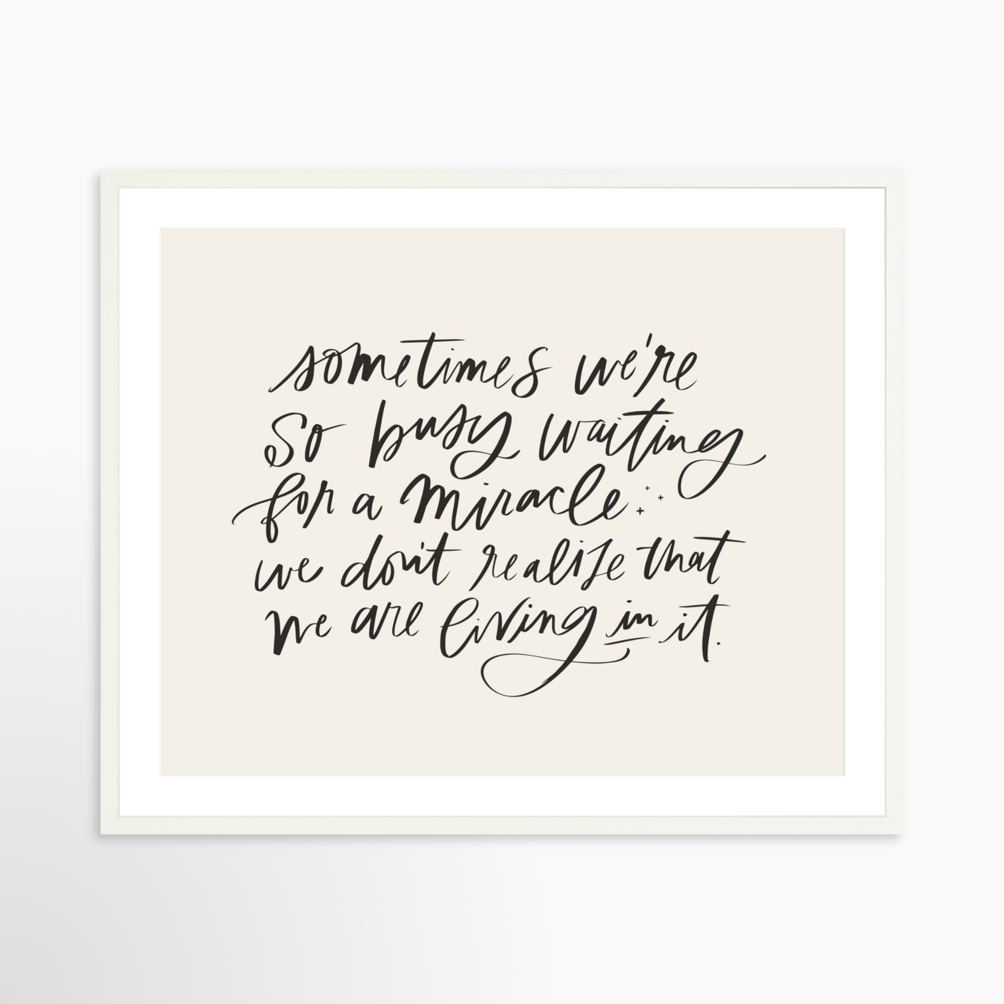 30x24 / White Frame + White Mat