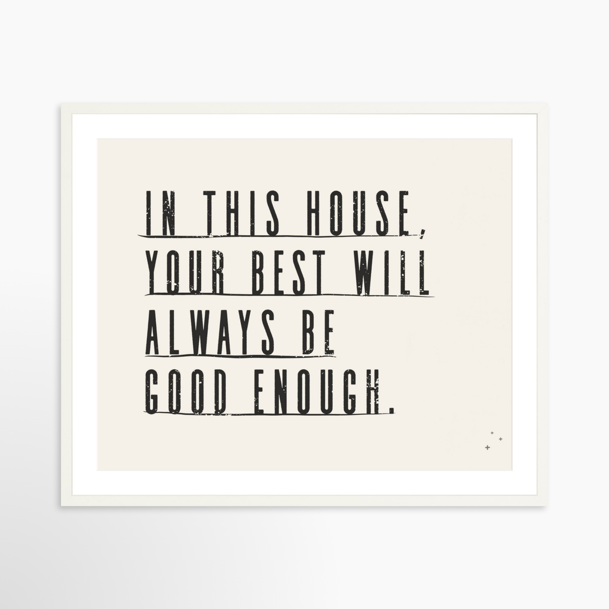 30x24 / White Frame + White Mat