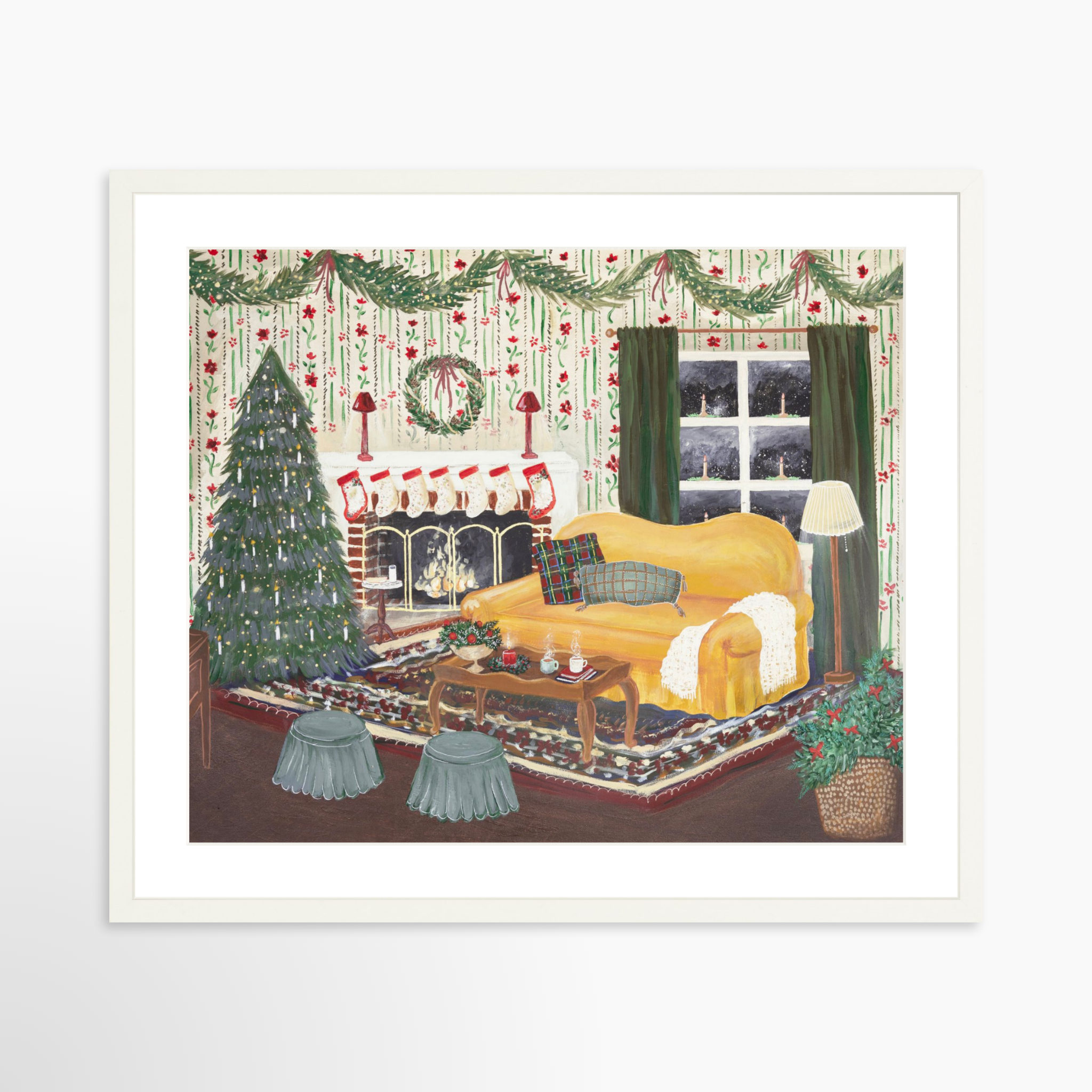 24x20 / White Frame + White Mat