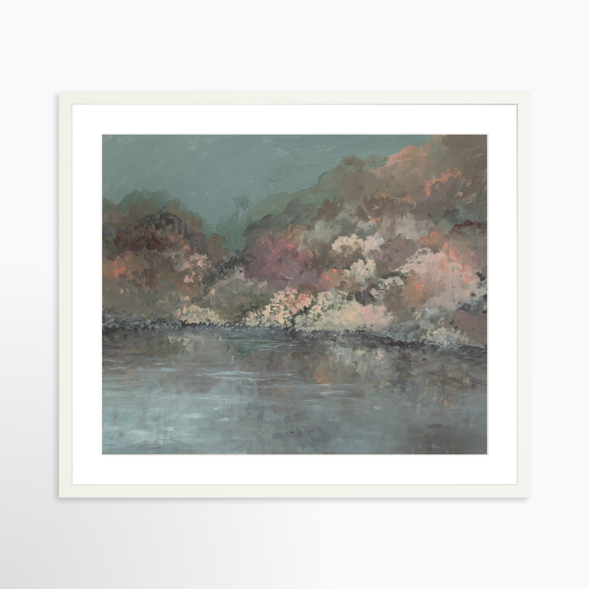 24x20 / White Frame + White Mat