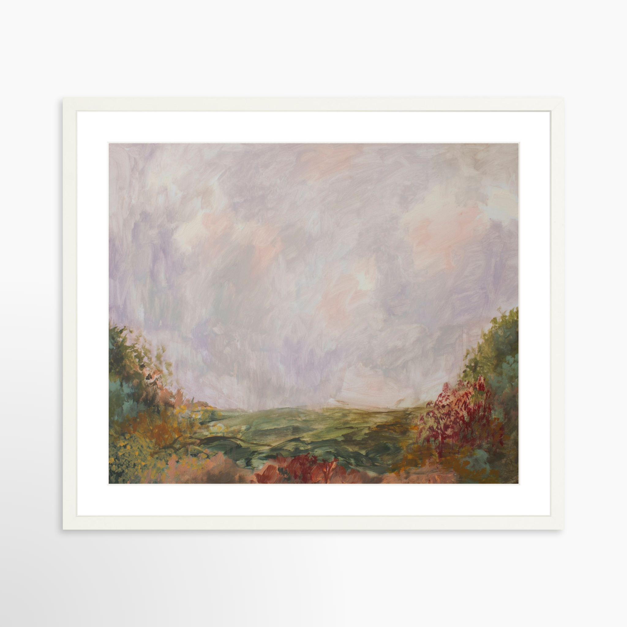 24x20 / White Frame + White Mat