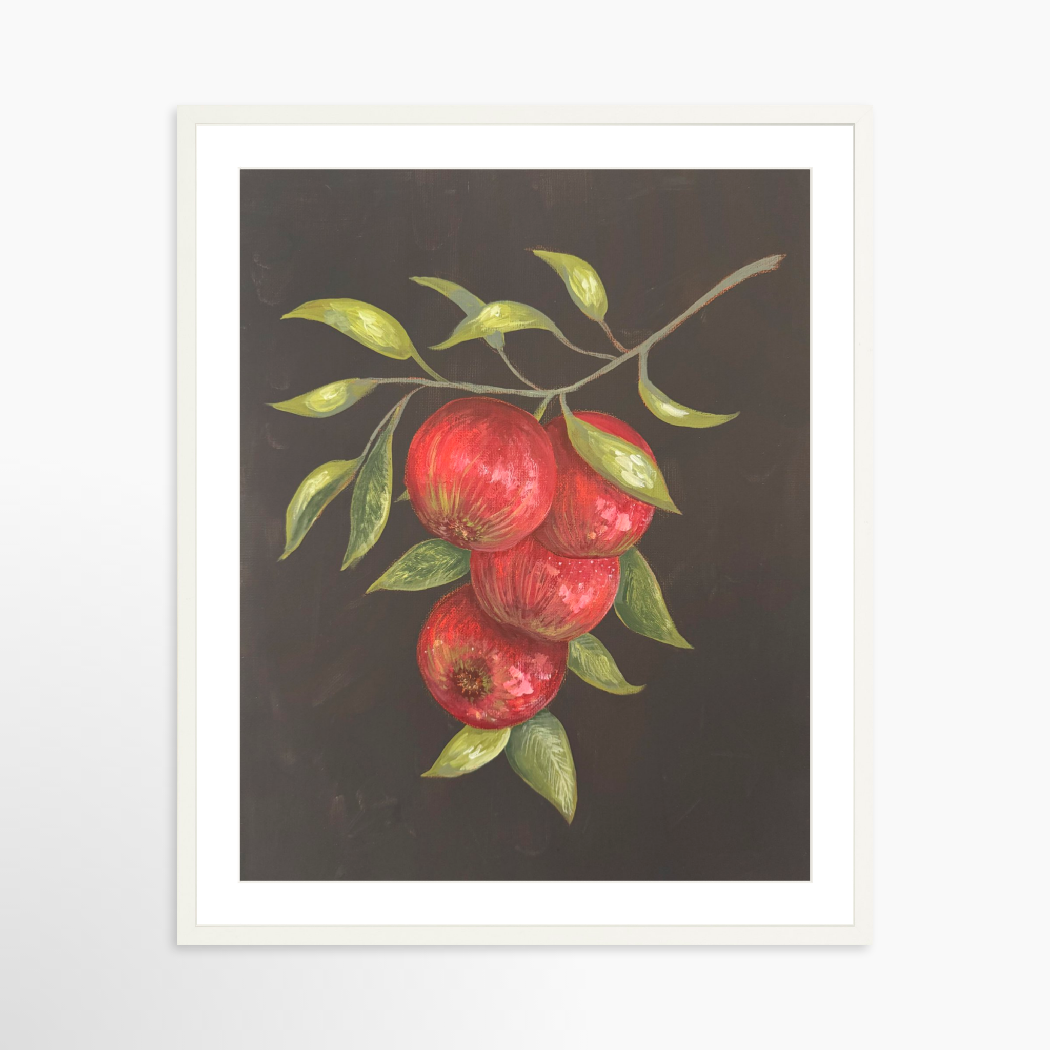 24x30 / White Frame + White Mat