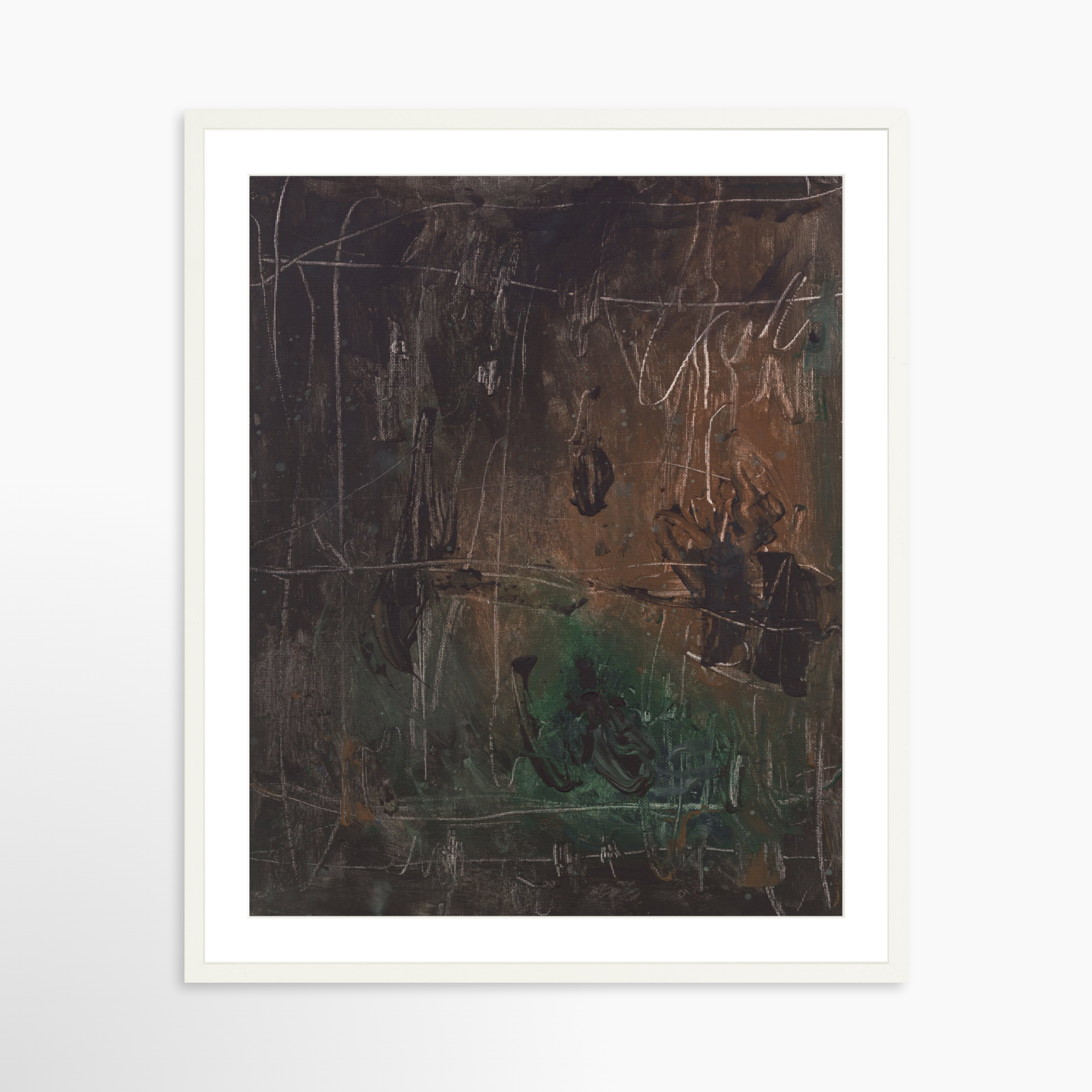 24x30 / White Frame + White Mat