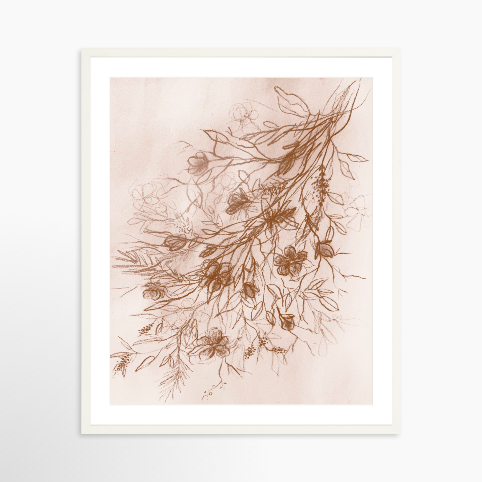 24x30 / White Frame + White Mat