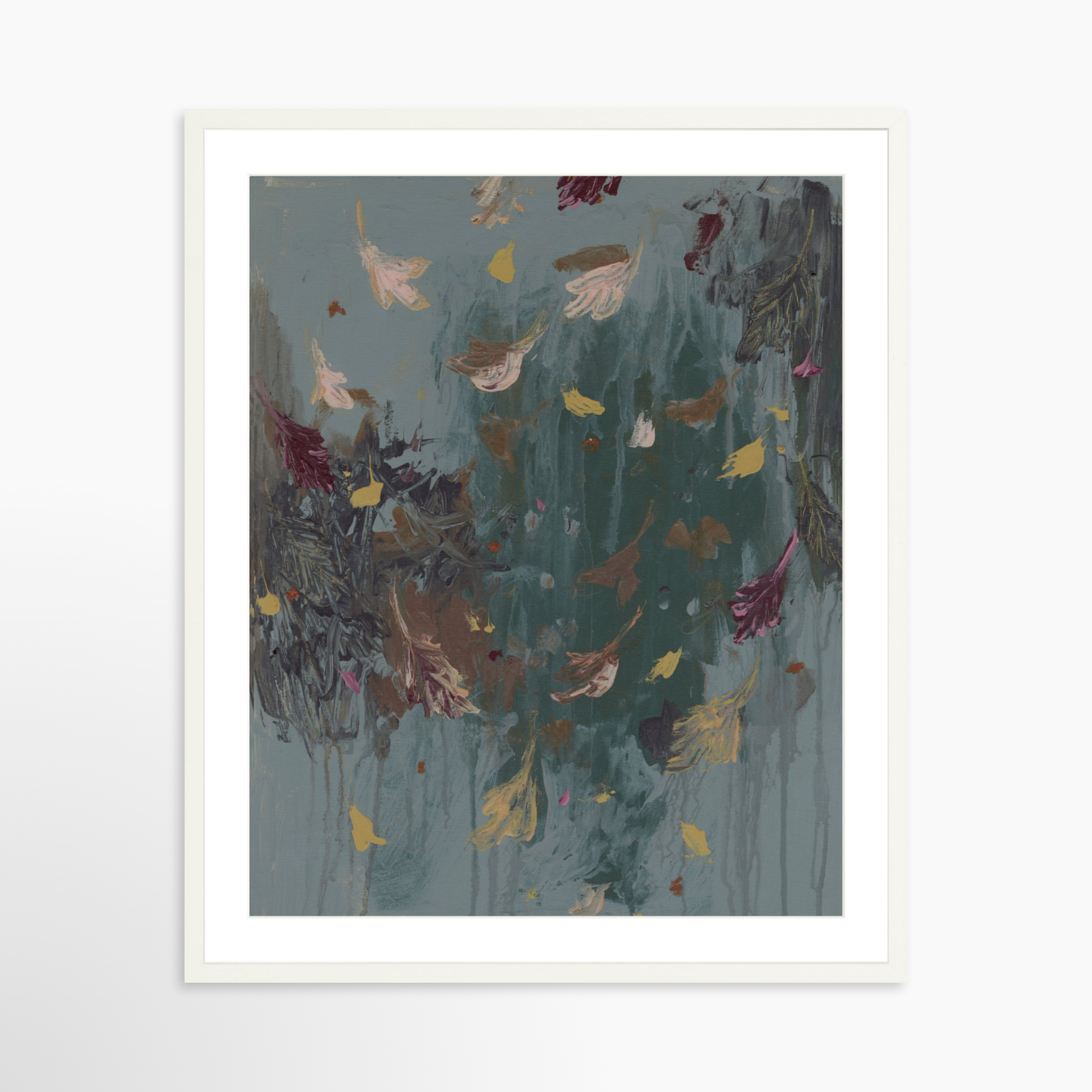 24x30 / White Frame + White Mat