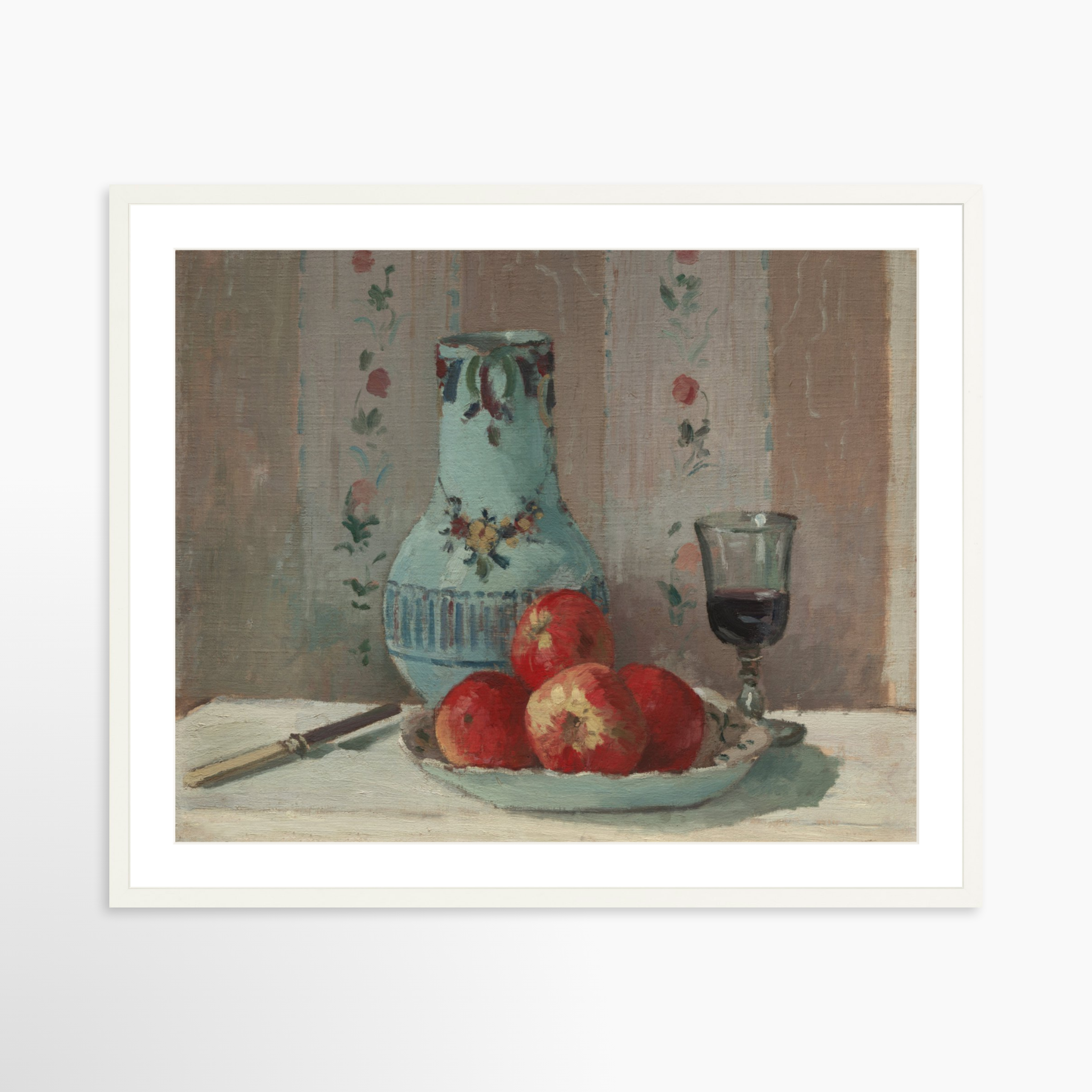 30x24 / White Frame + White Mat