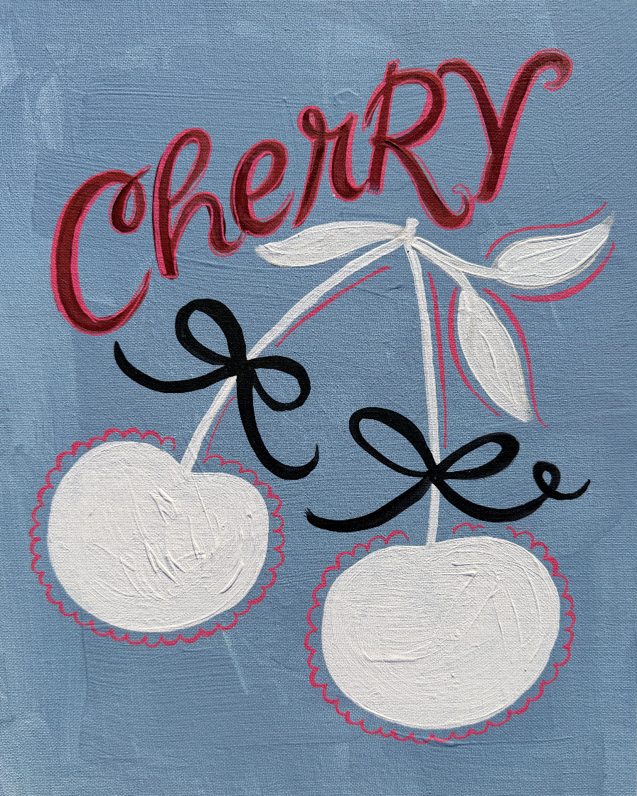 Coquette Cherry Canvas Wall Art