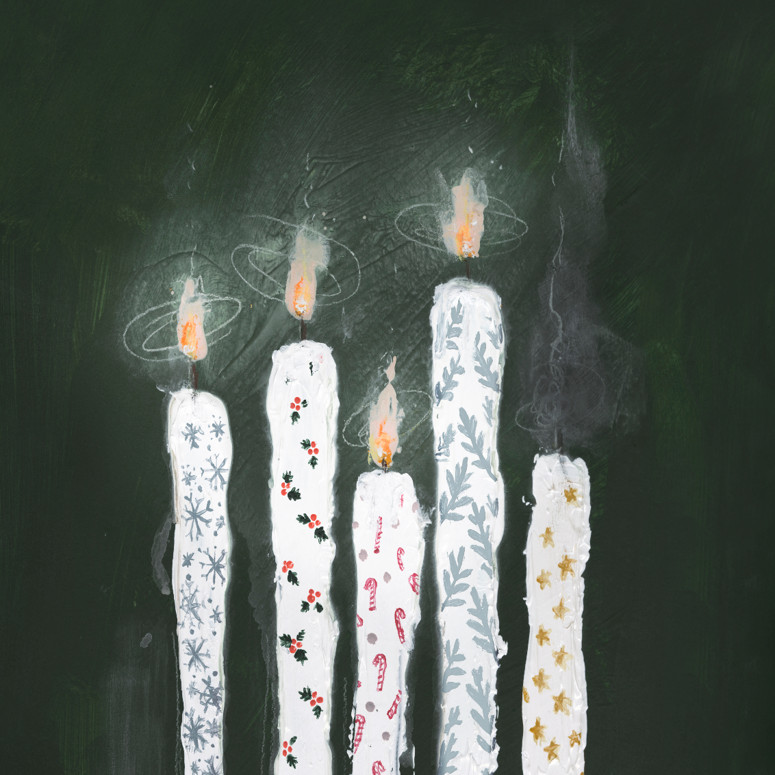 Painted Candles Luxe Art Print
