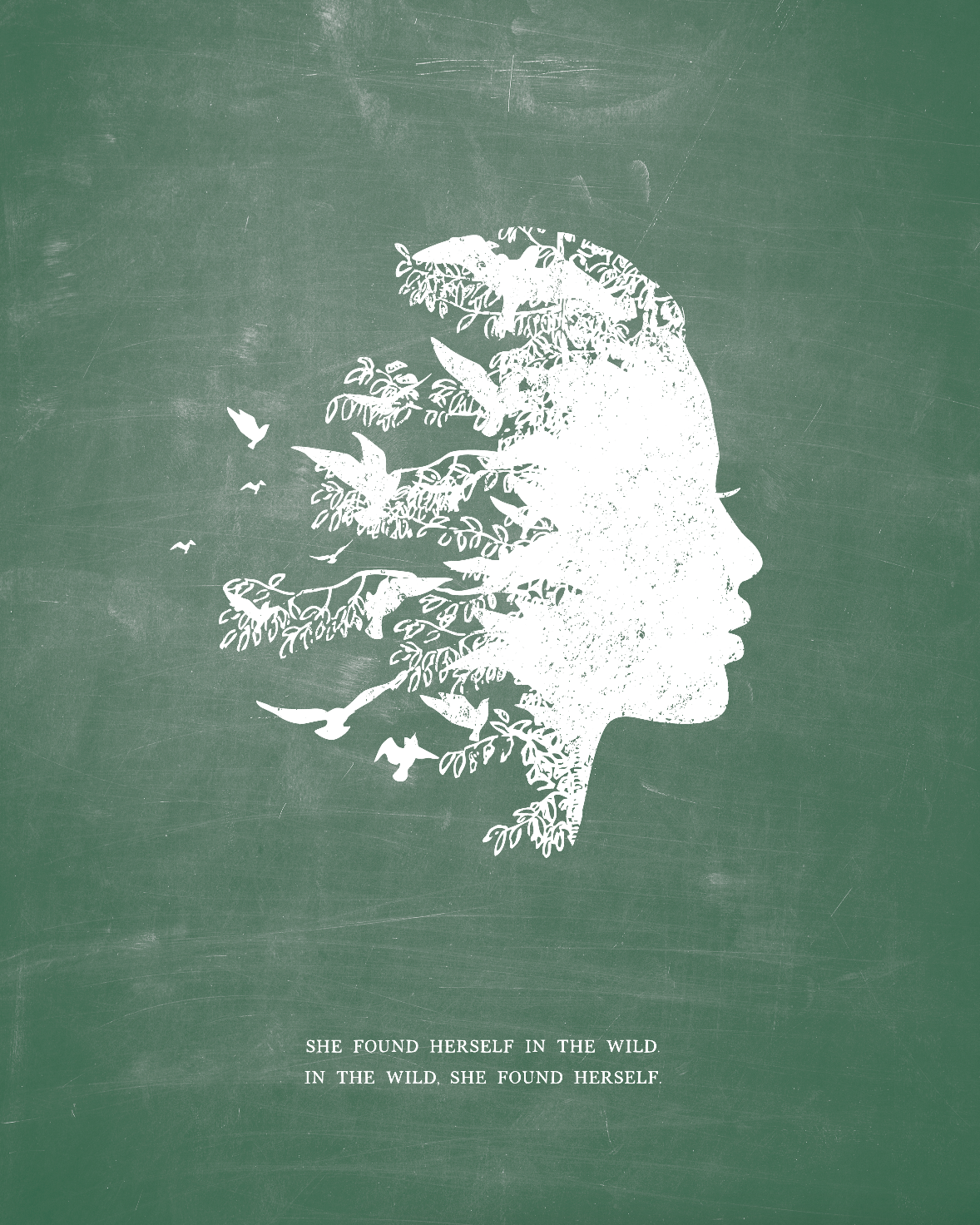 She Found Herself in the Wild (Schoolhouse) Luxe Art Print