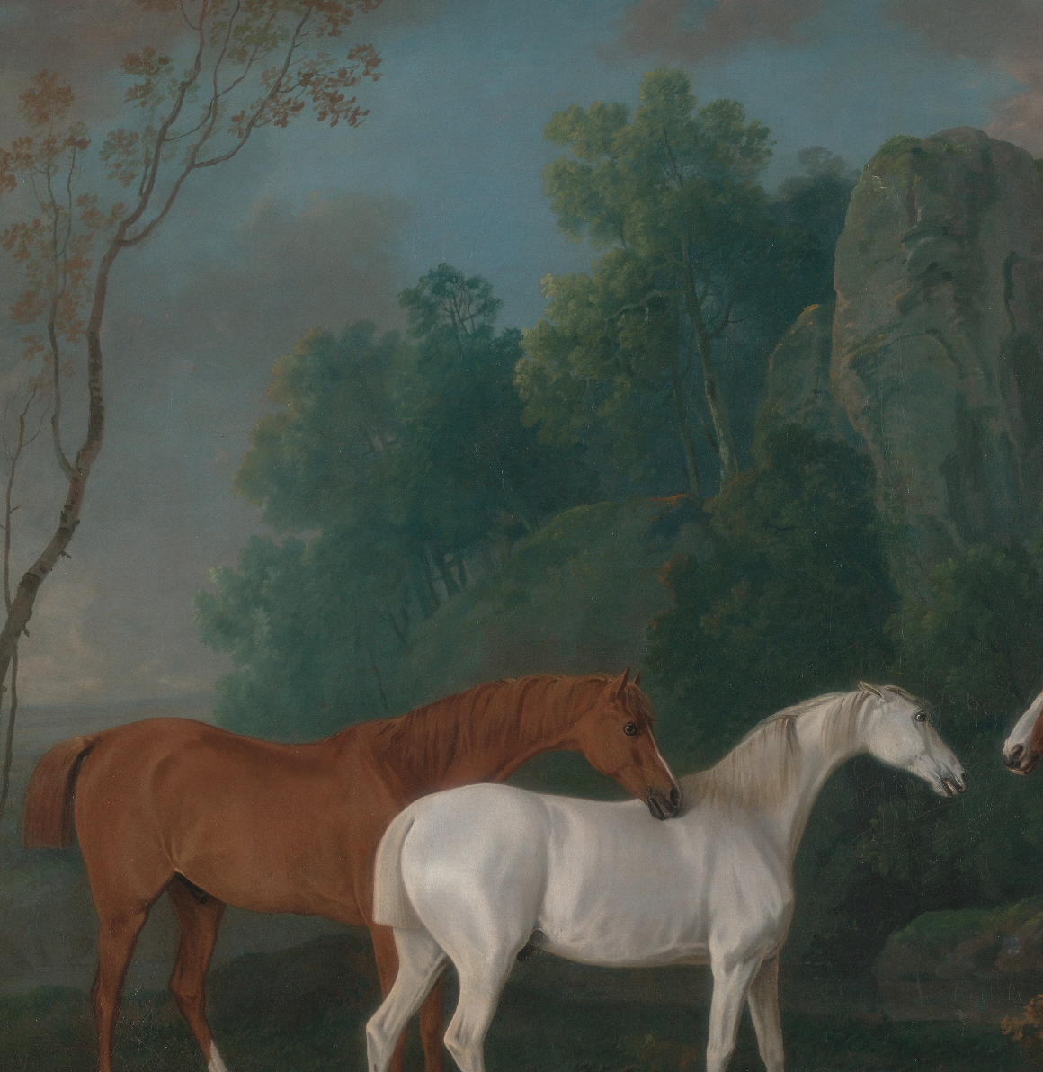 Three Horses Canvas Wall Art . Rectangle