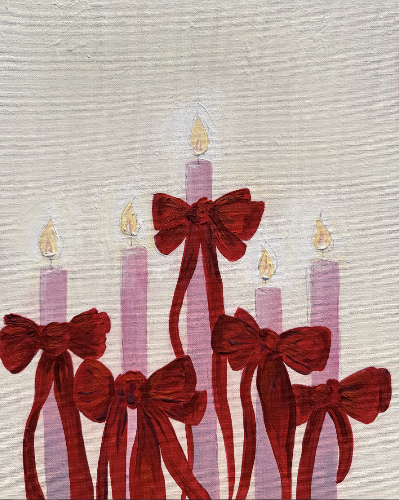 Cupid's Candles Canvas Wall Art