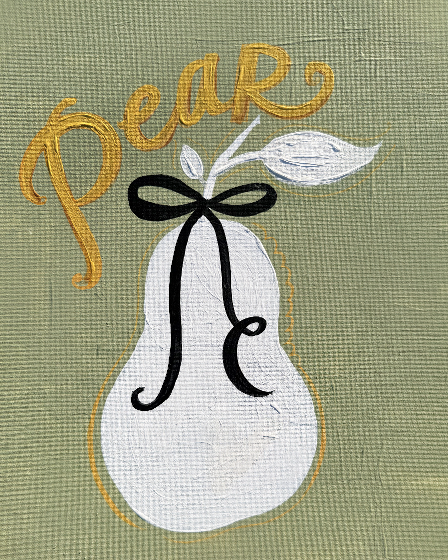 Coquette Pear Canvas Wall Art