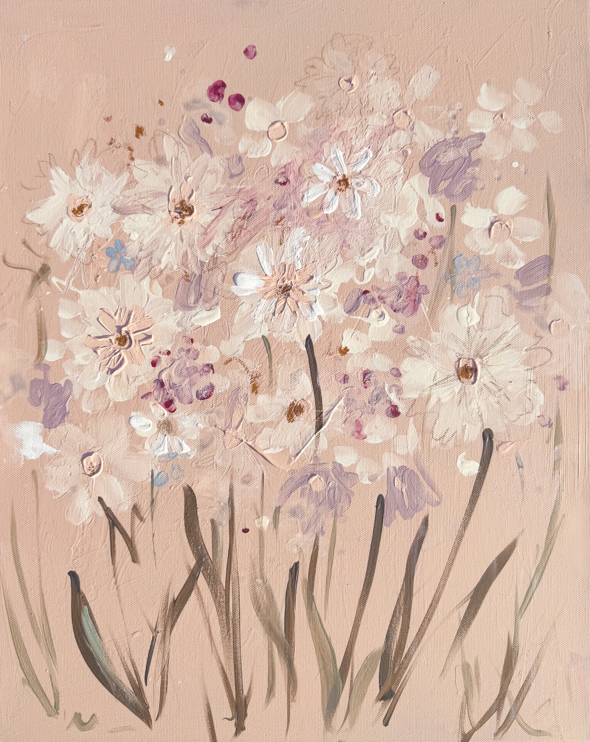 Blushing Blooms Canvas Wall Art