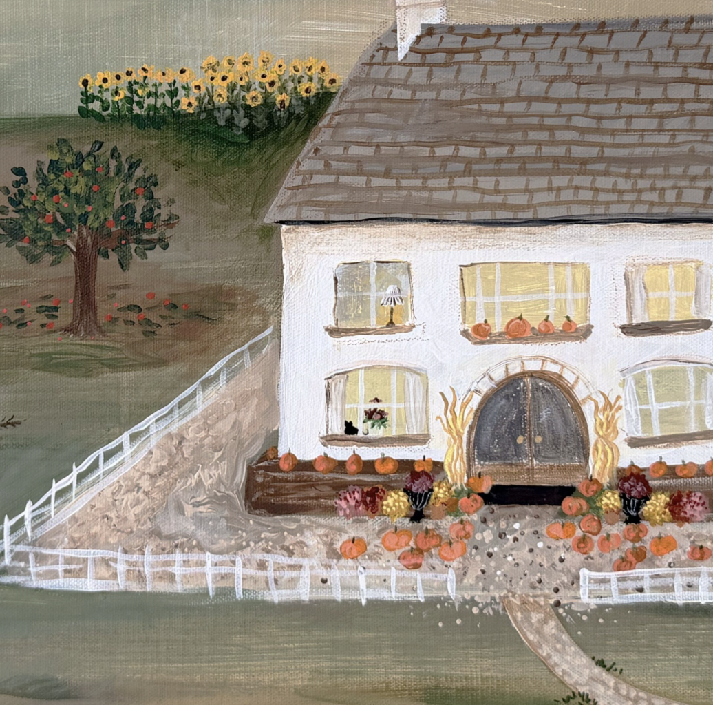 Autumn Cottage Luxe Art Print