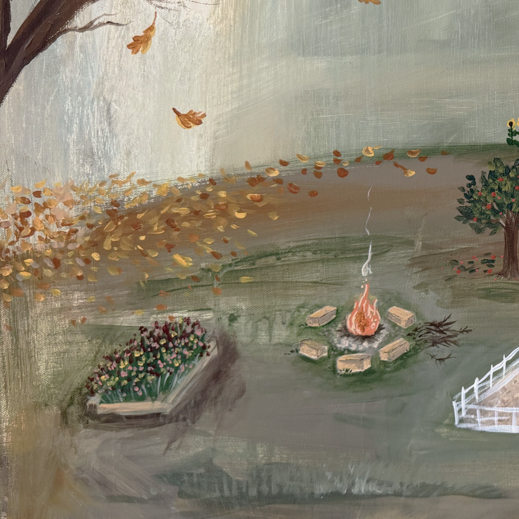 Autumn Cottage Canvas Wall Art