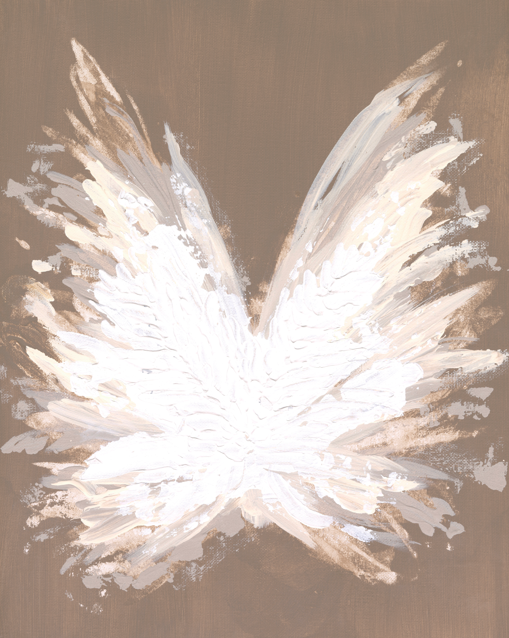 Angel Wings Textured Canvas Wall Art ✧・ﾟ