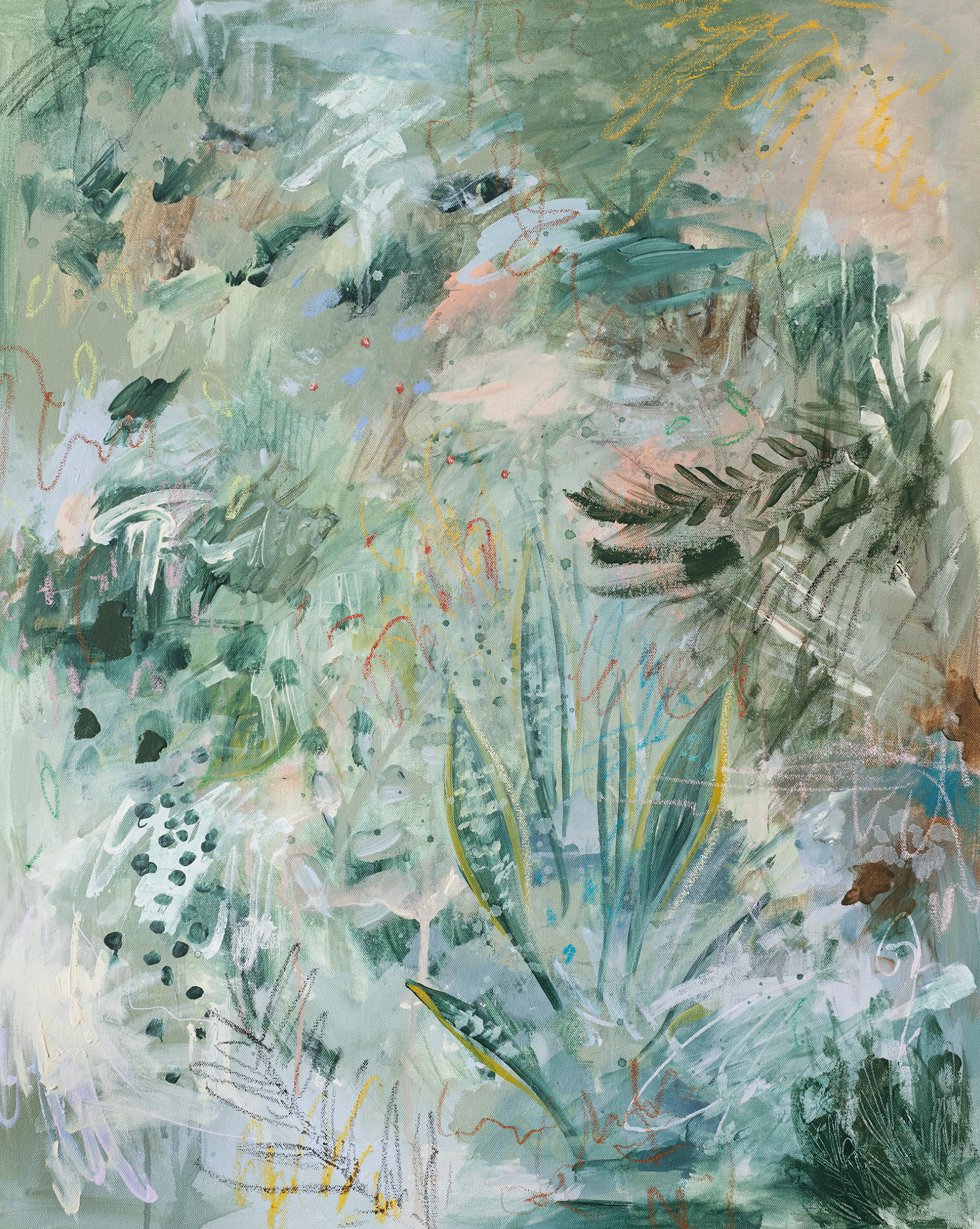 Lush Garden Textured Canvas Wall Art