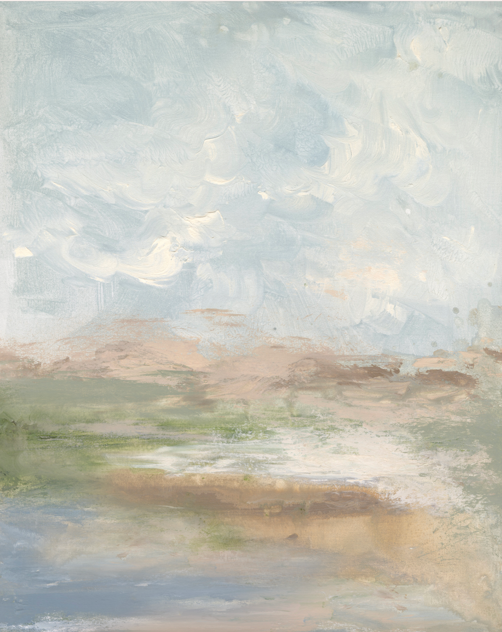 Streams in the Desert Textured Canvas Wall Art