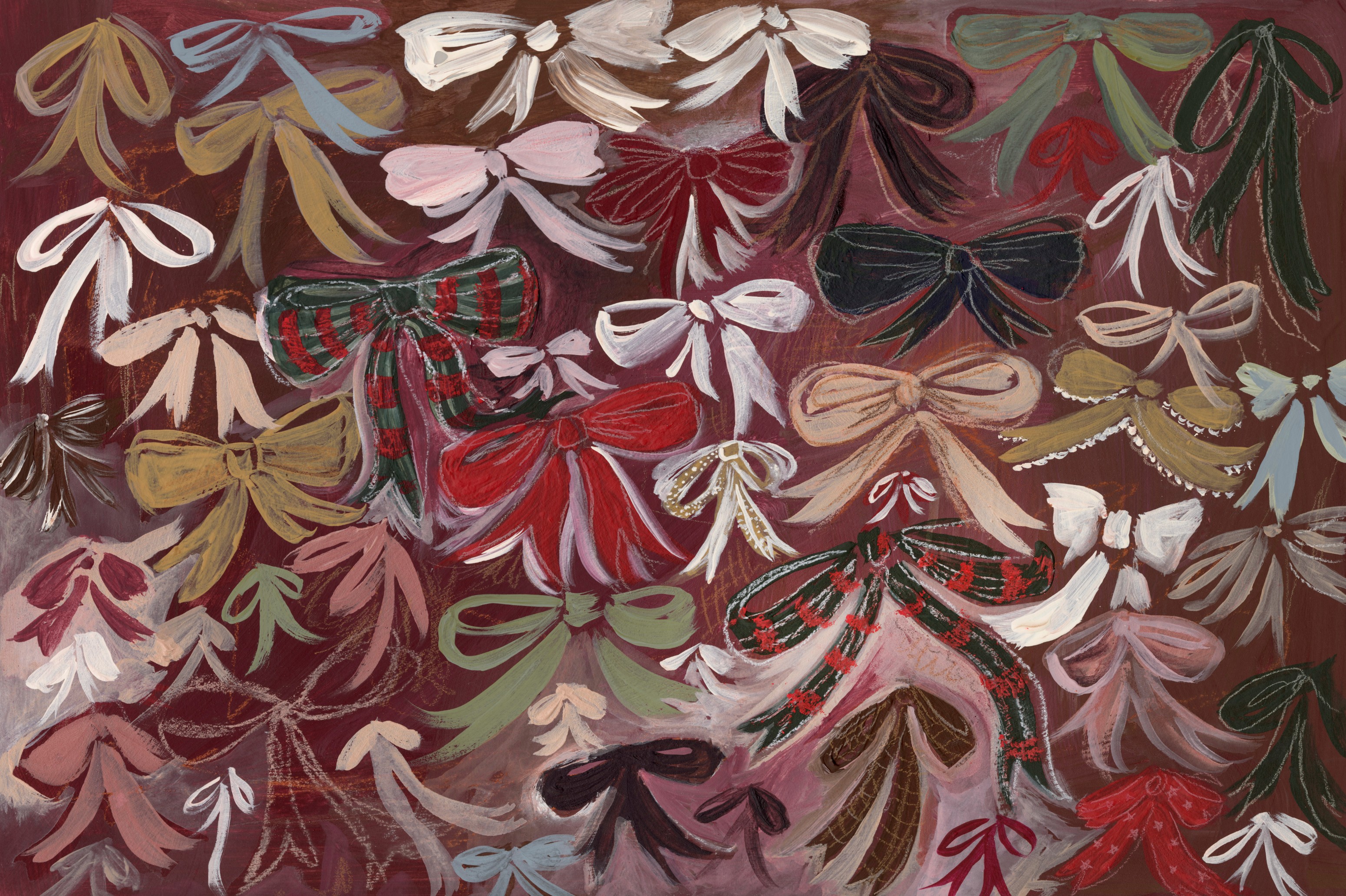 More Ribbons & Bows Textured Canvas Wall Art