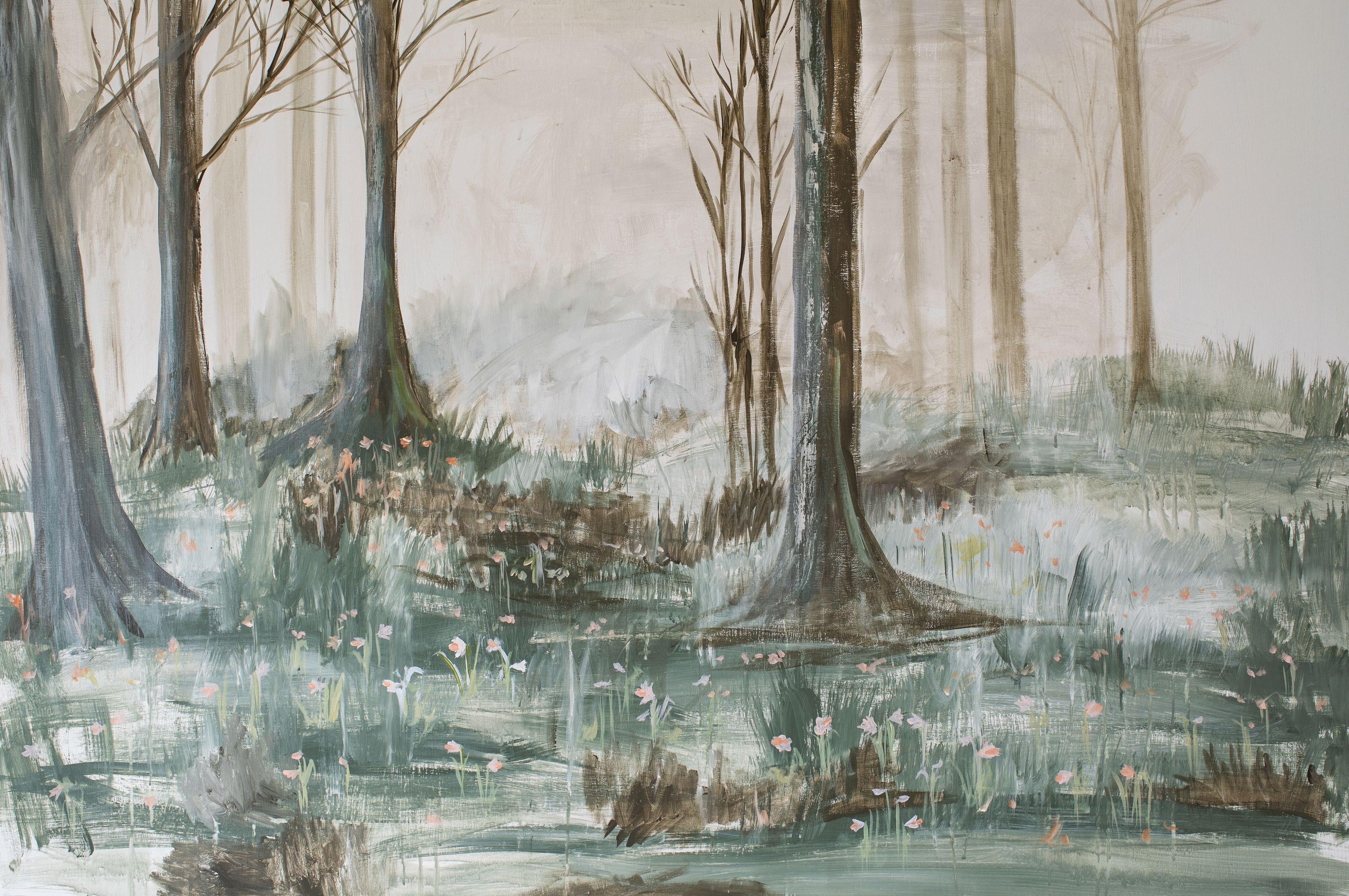 Serenity Textured Forest Canvas Wall Art