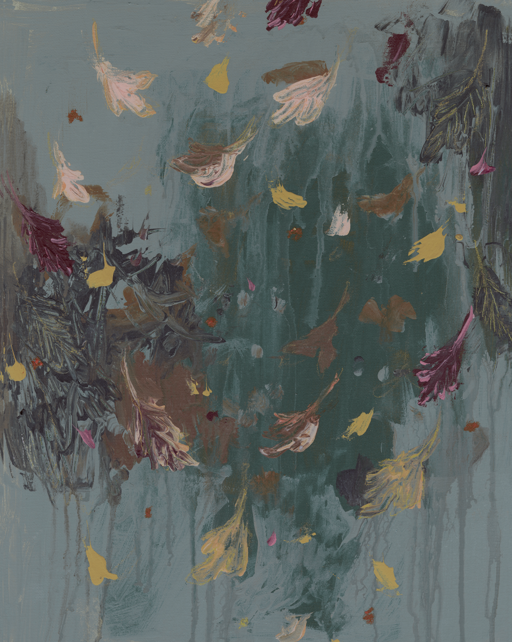 Falling Leaves Textured Wall Art (Classic)