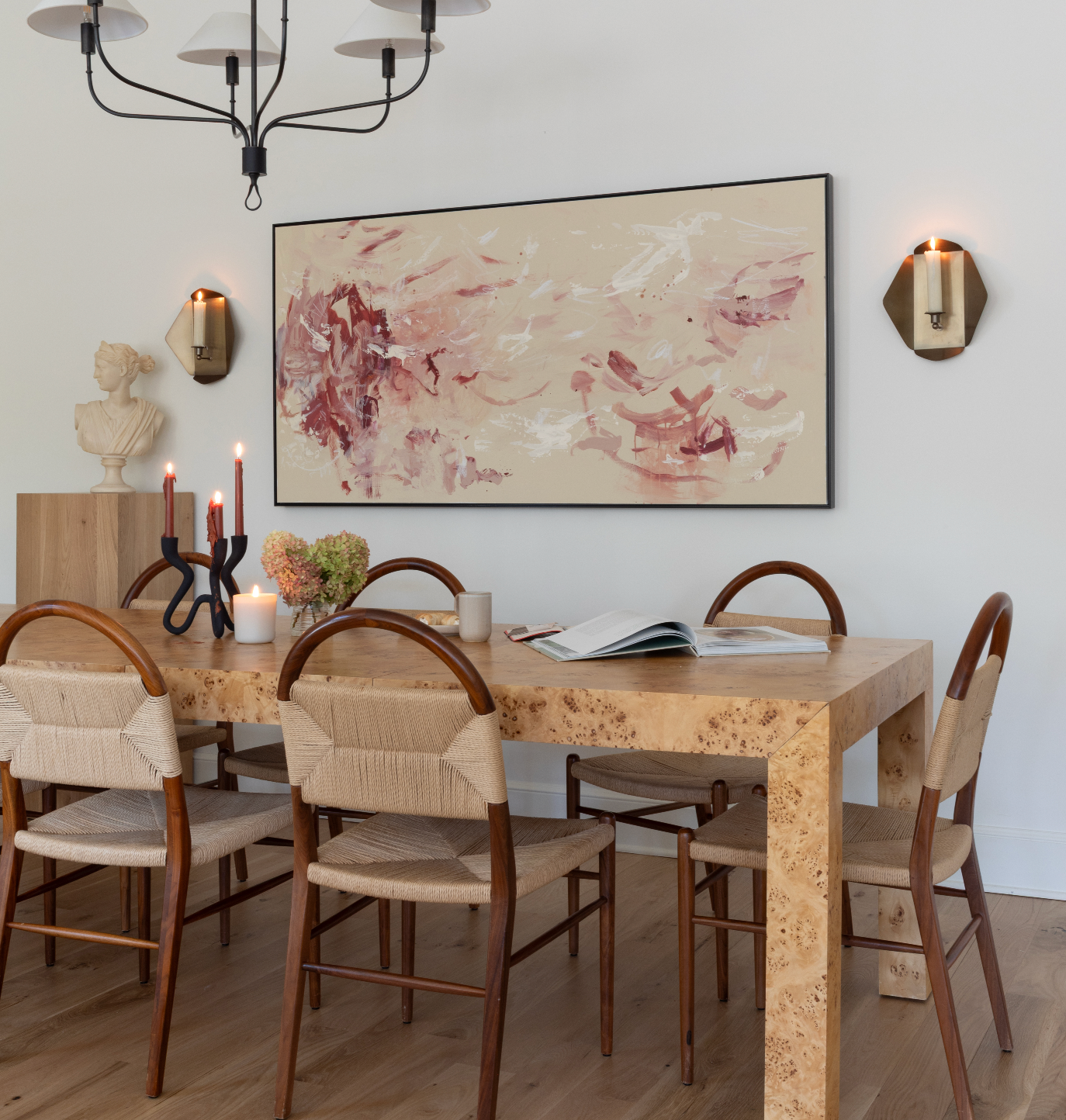 Crushed Berries Textured Canvas Wall Art (Rectangle)