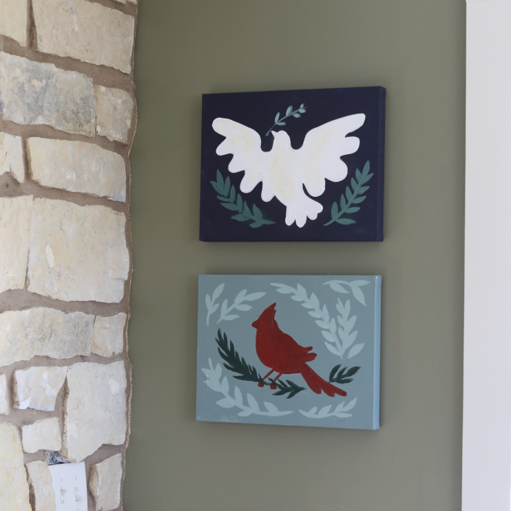 Folk Art Dove Canvas