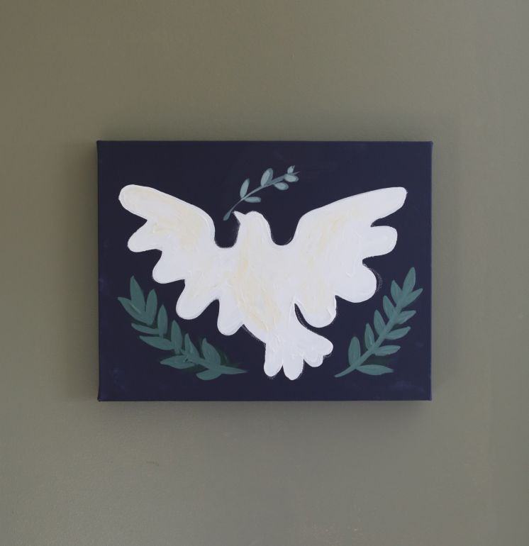 Folk Art Dove Canvas