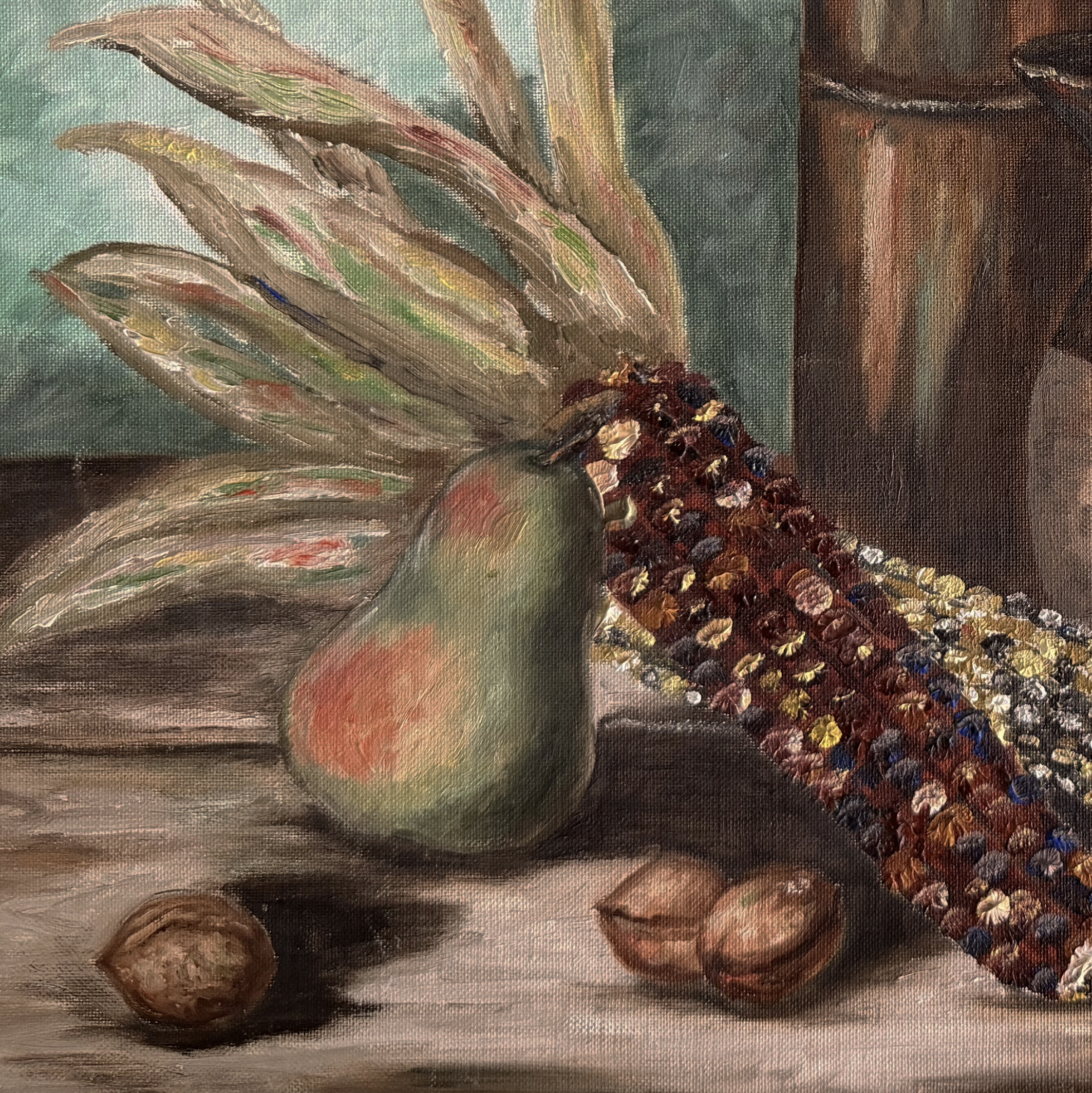 Vintage Harvest Still Life Canvas Wall Art