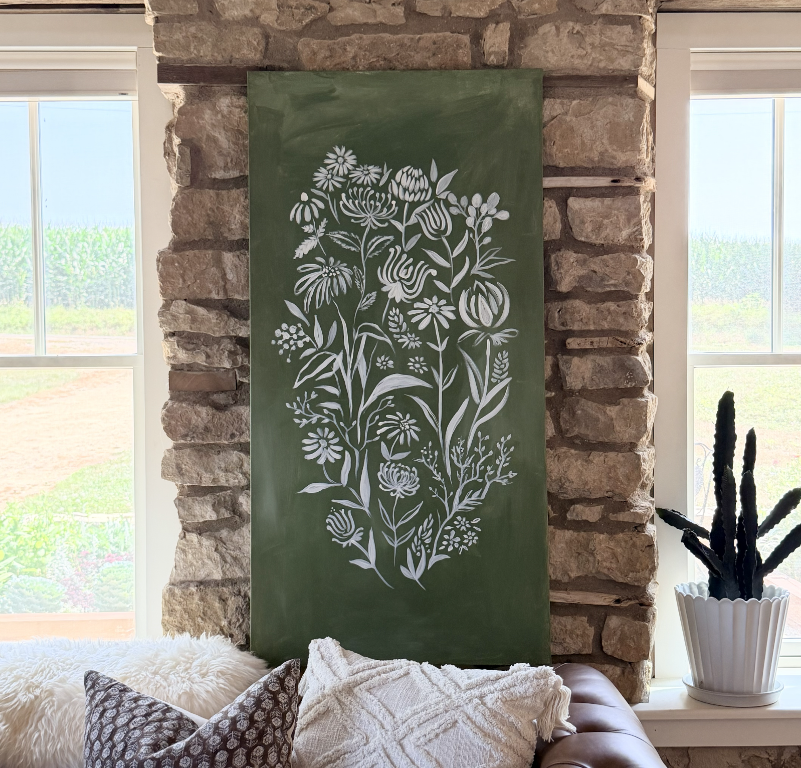 Gathered Wild Canvas Wall Art. Rectangle