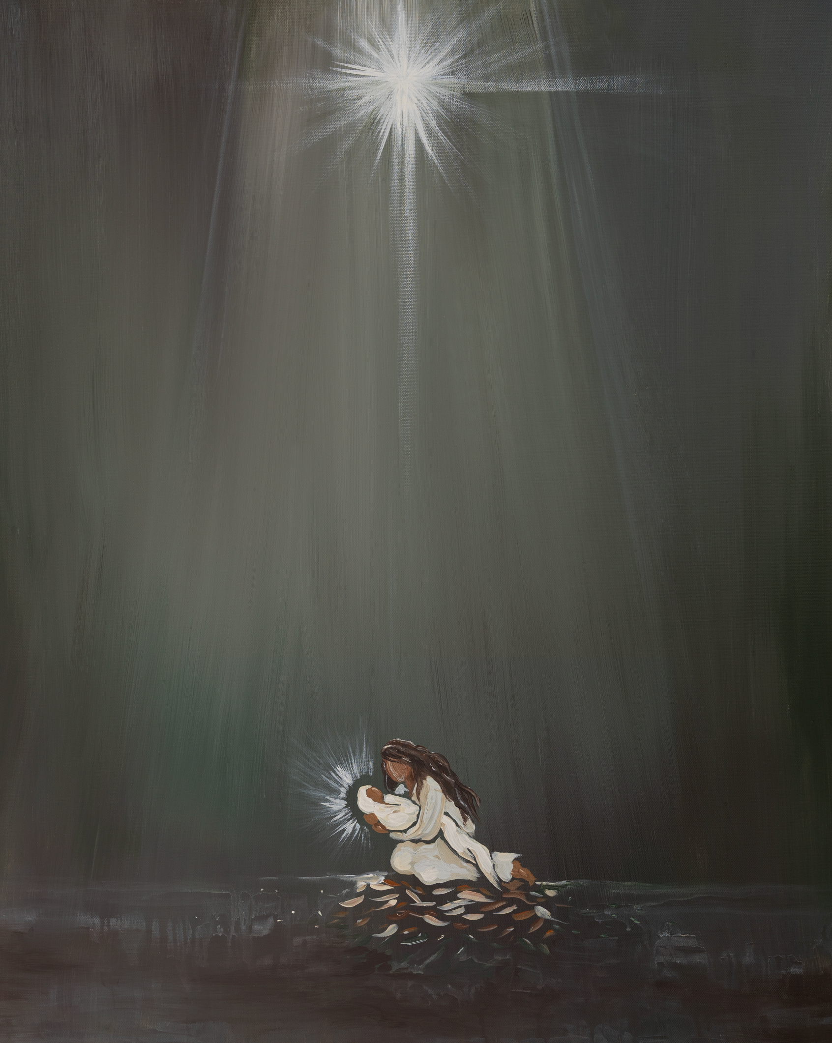 Love Came Down Nativity Canvas