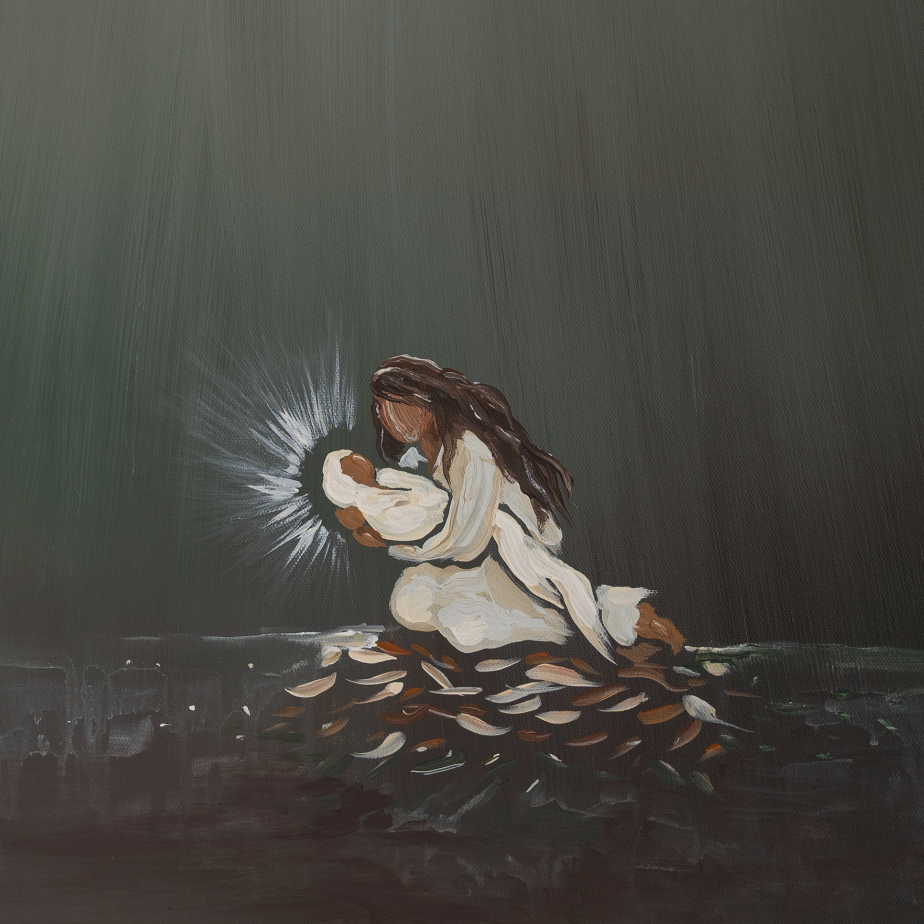 Love Came Down Nativity Canvas