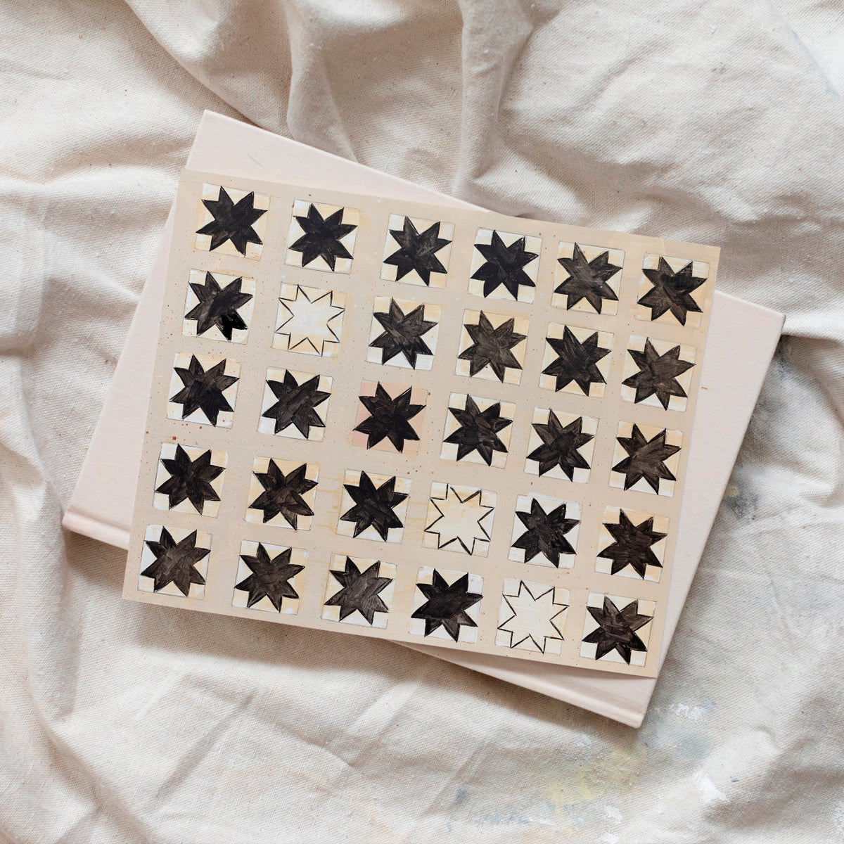 Winter Star Quilt Luxe Art Print. horizontal