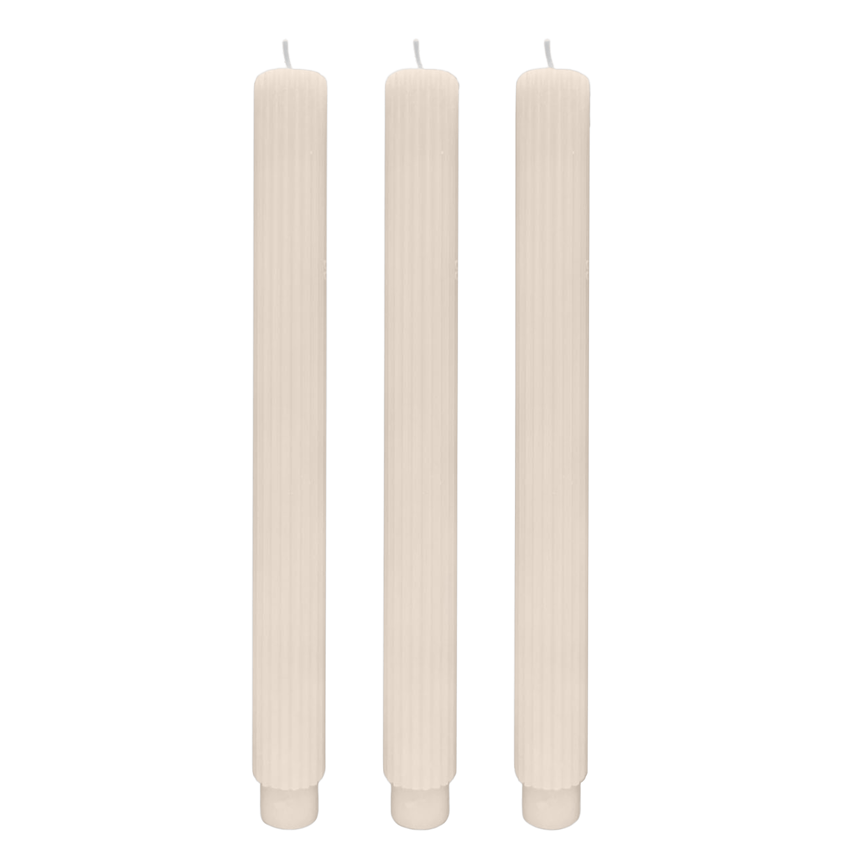 Fluted Taper Candles (Set of 3)