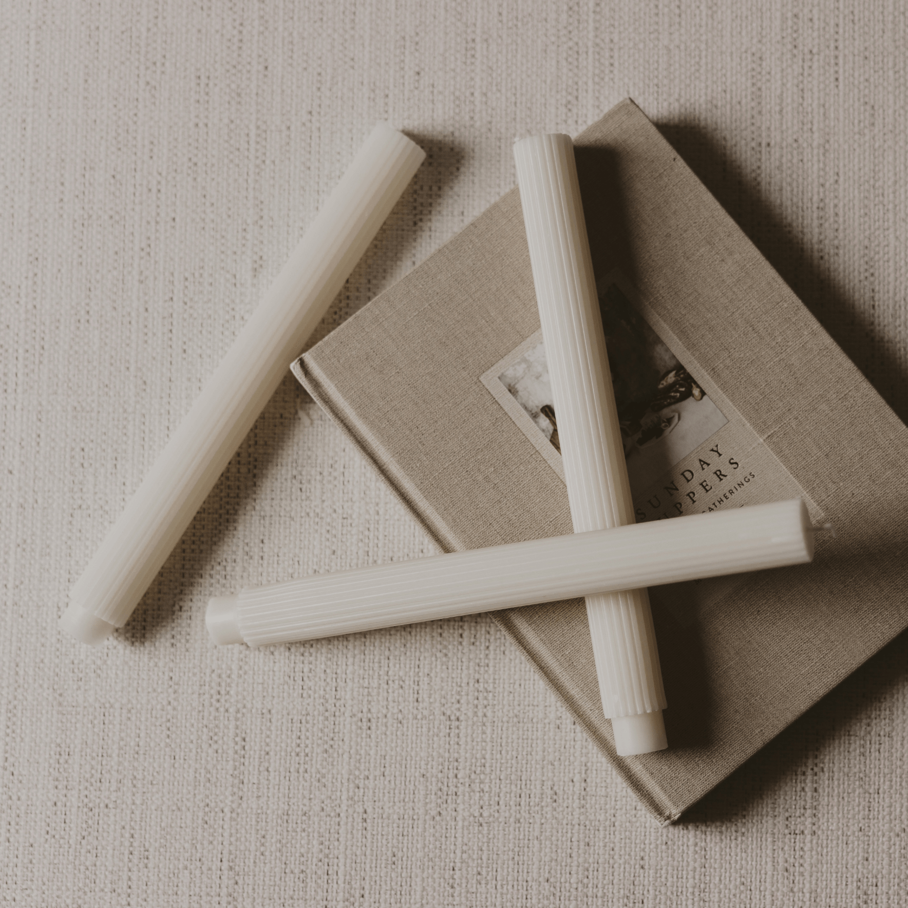 Fluted Taper Candles (Set of 3)