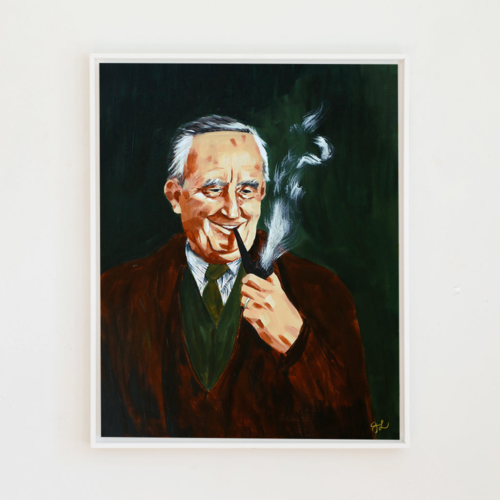 Tolkien and His Pipe | Canvas