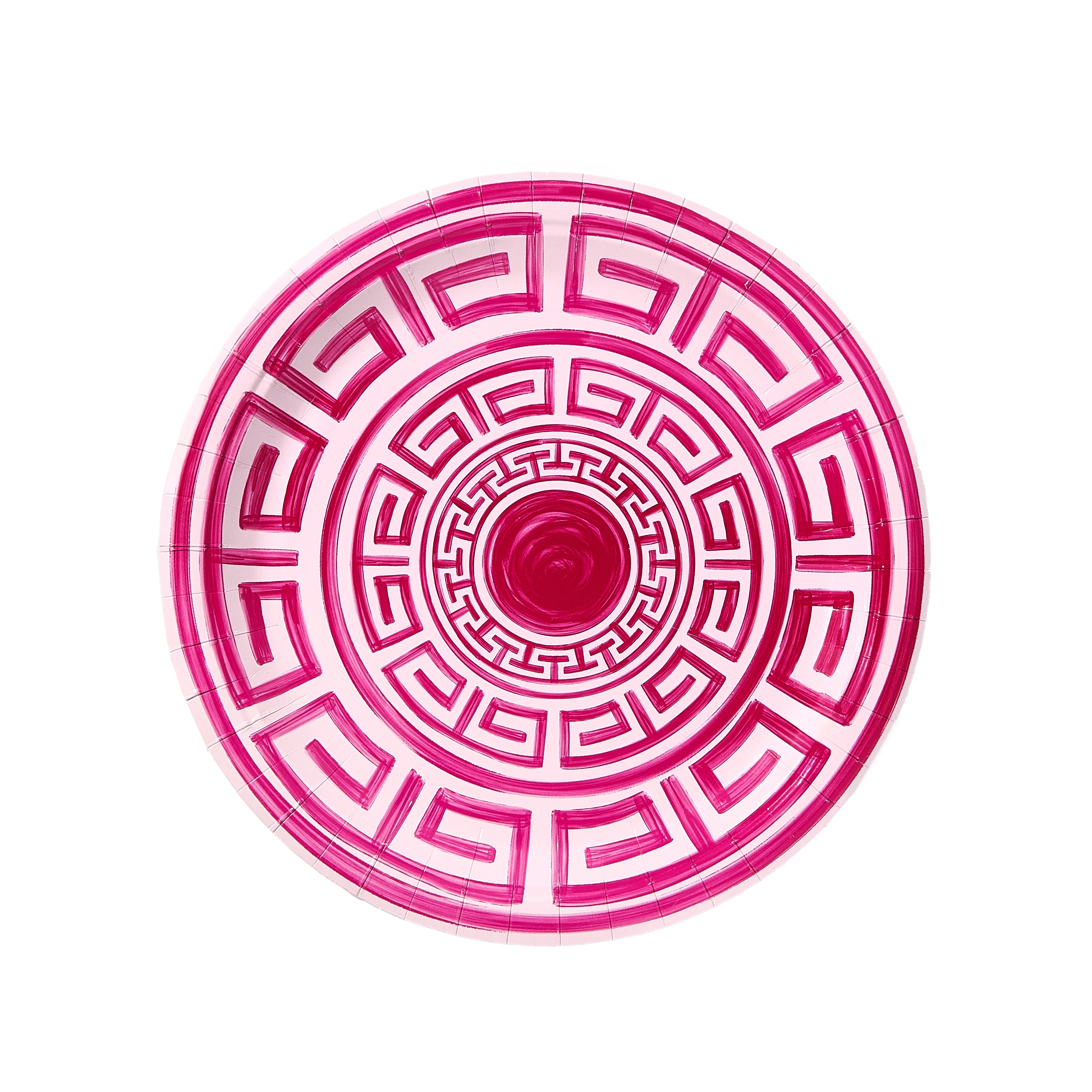 Cherry and Ballet Greek Key Pavilion Dinner Paper Plates - 8 pack