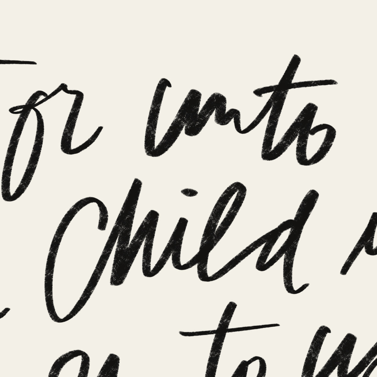 For Unto Us Canvas Wall Art
