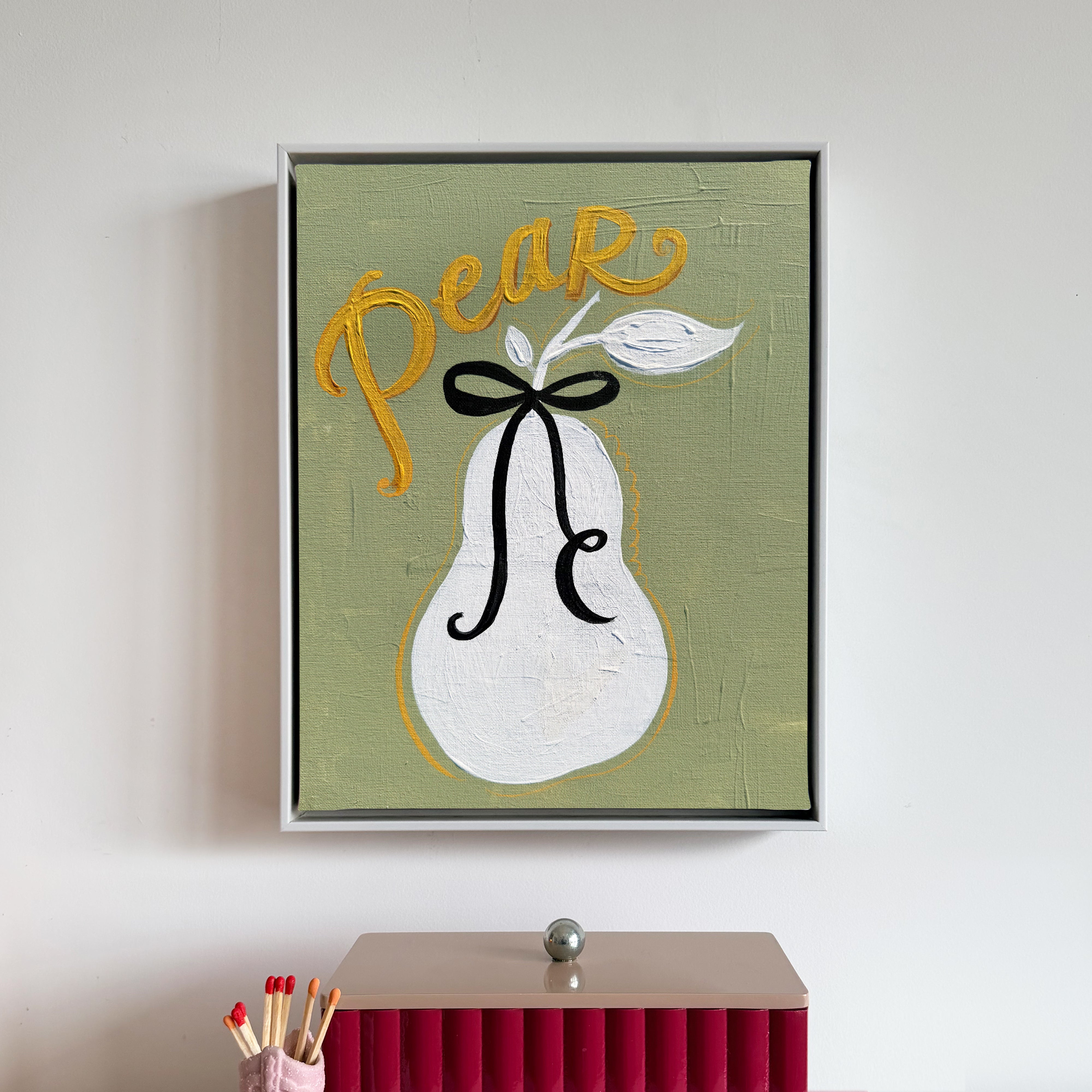 Coquette Pear Canvas Wall Art