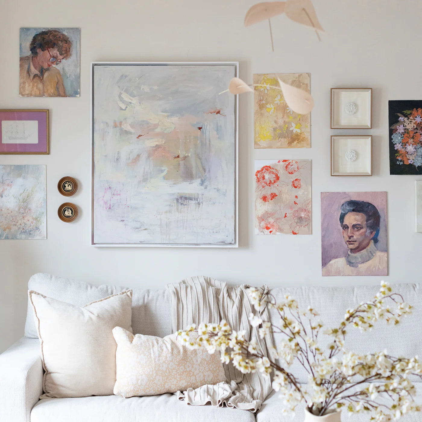 Daffodils on Straw Luxe Art Print