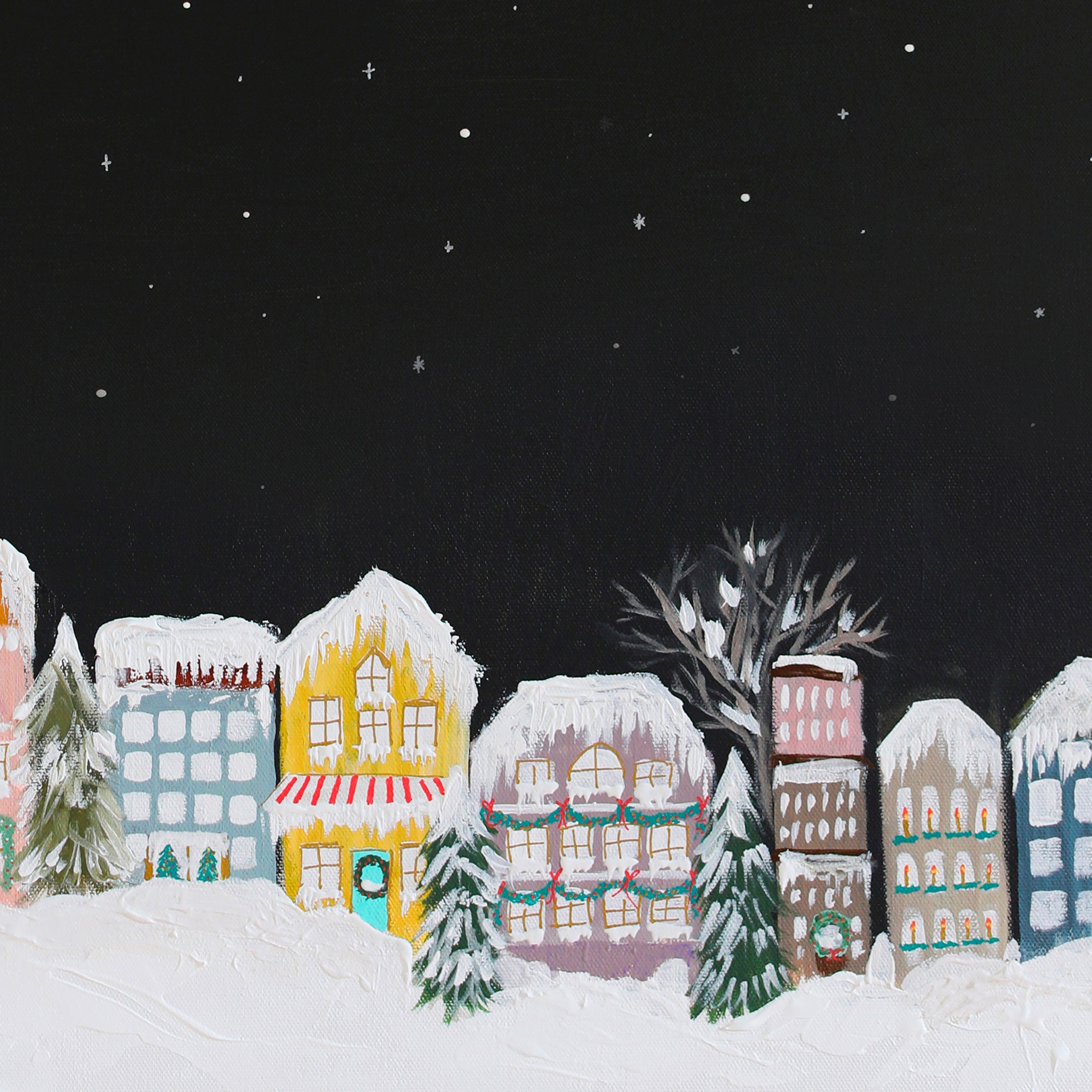 Snow Covered Village for Frame TV