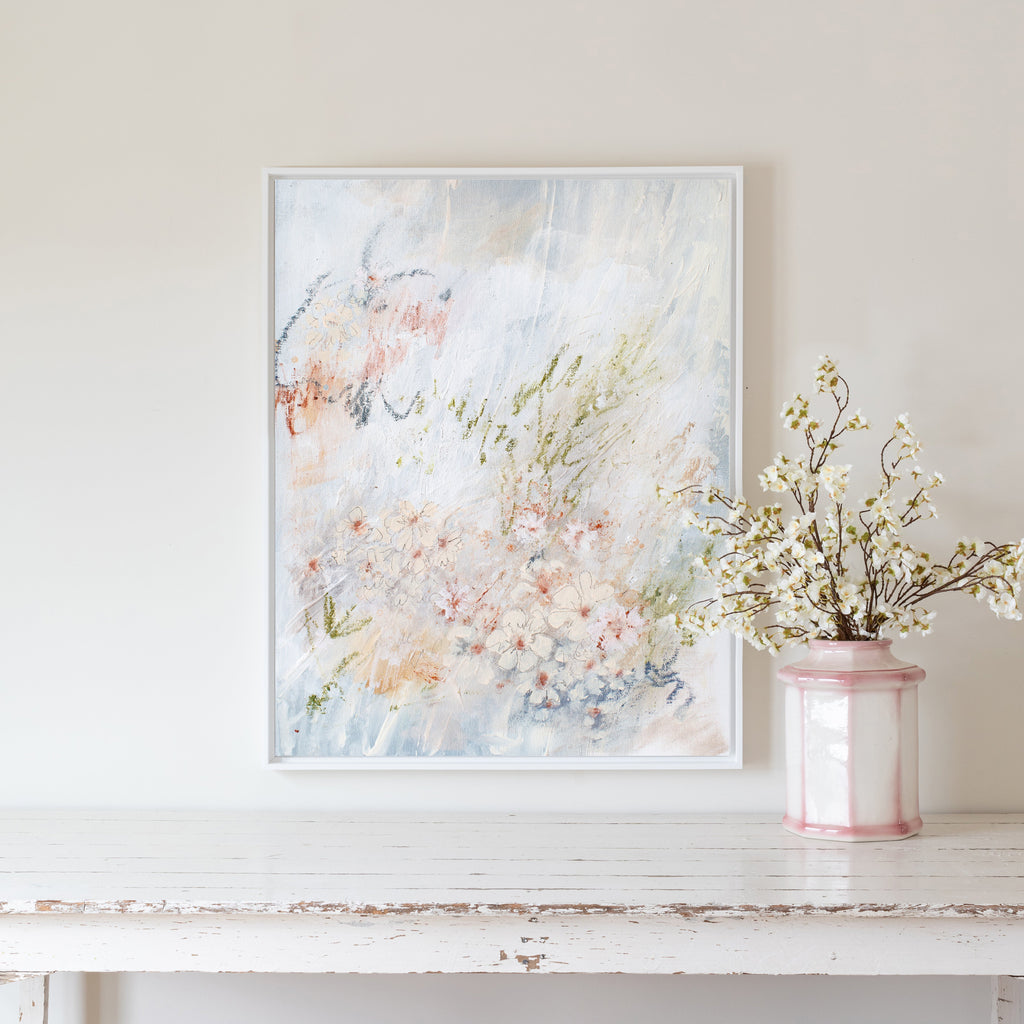 cherry blossom haze canvas