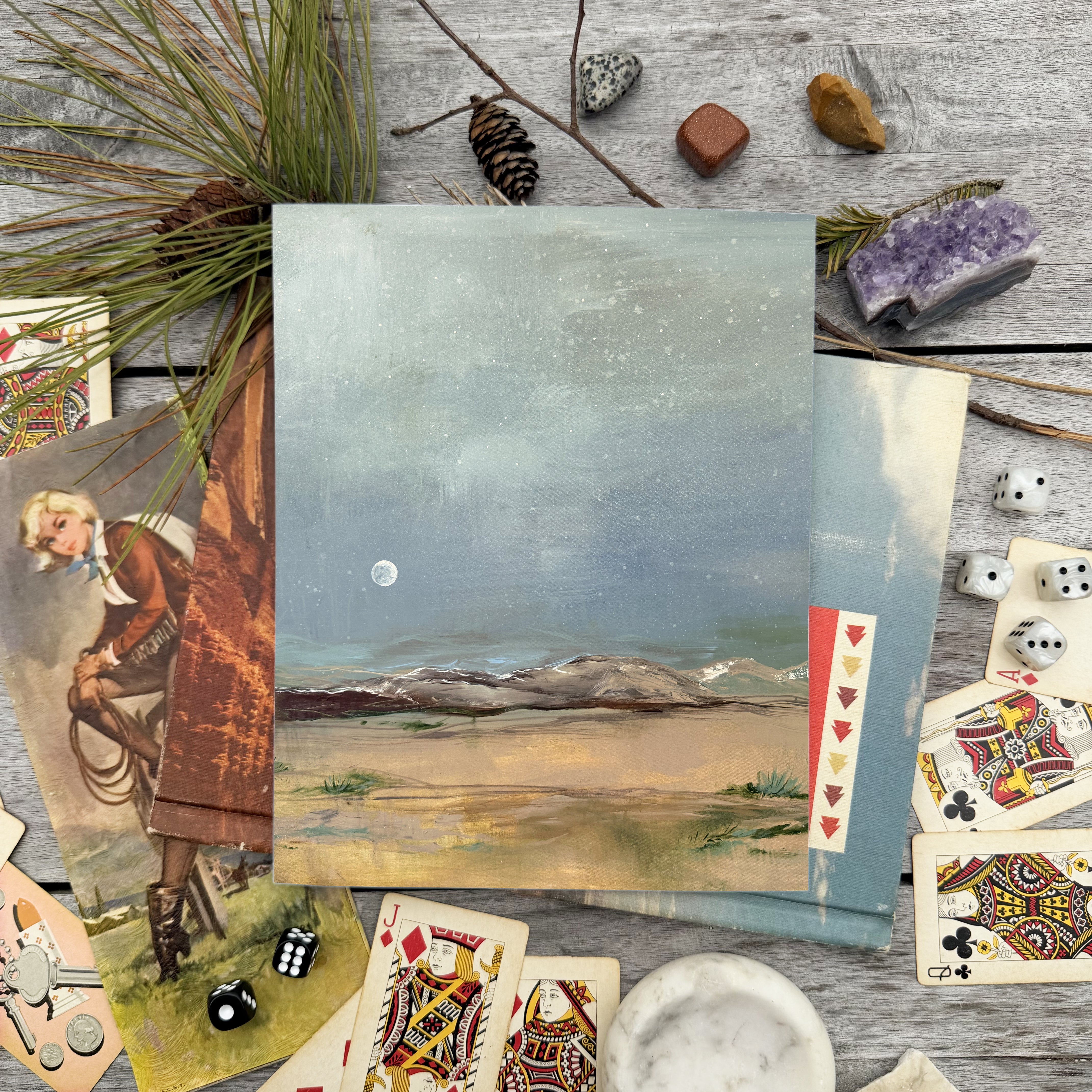 Wide Open Spaces Luxe Art Print. vertical