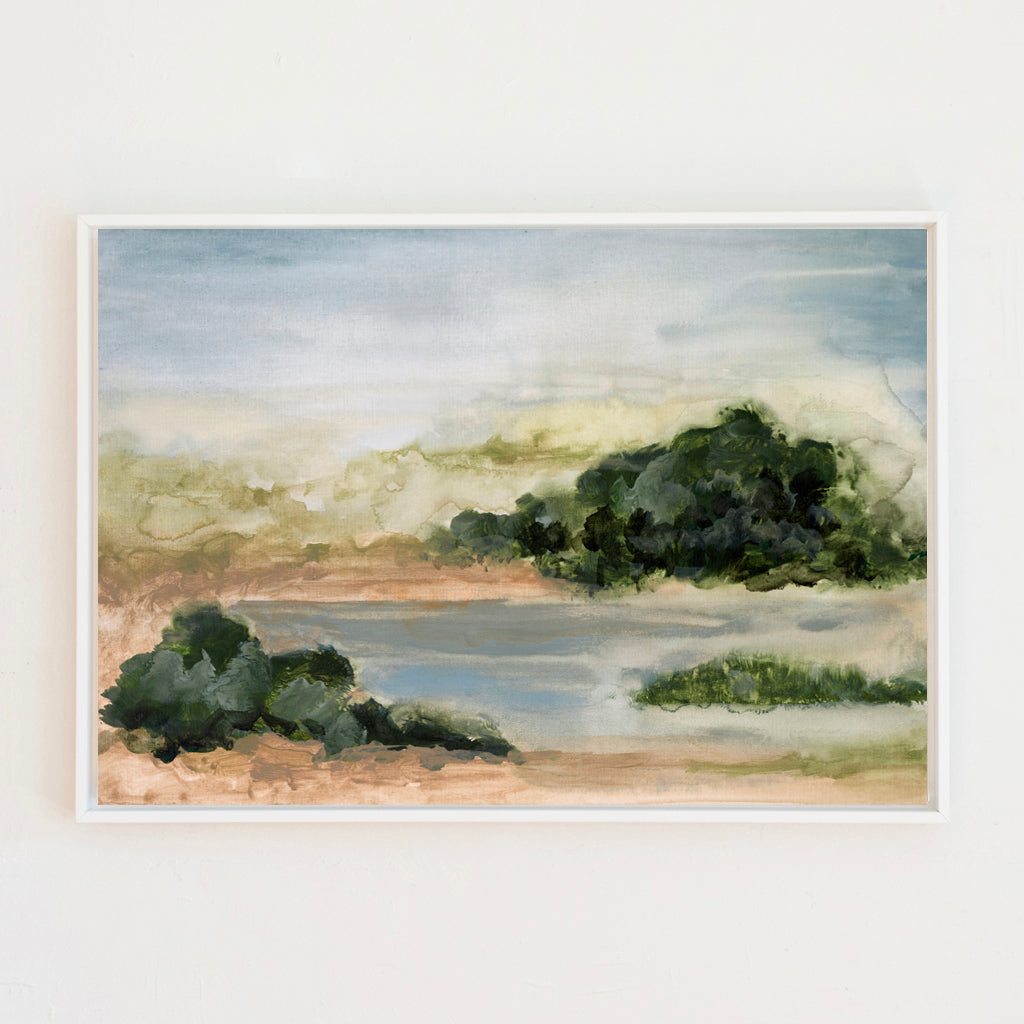 Woodland Pond Canvas Wall Art. Rectangle