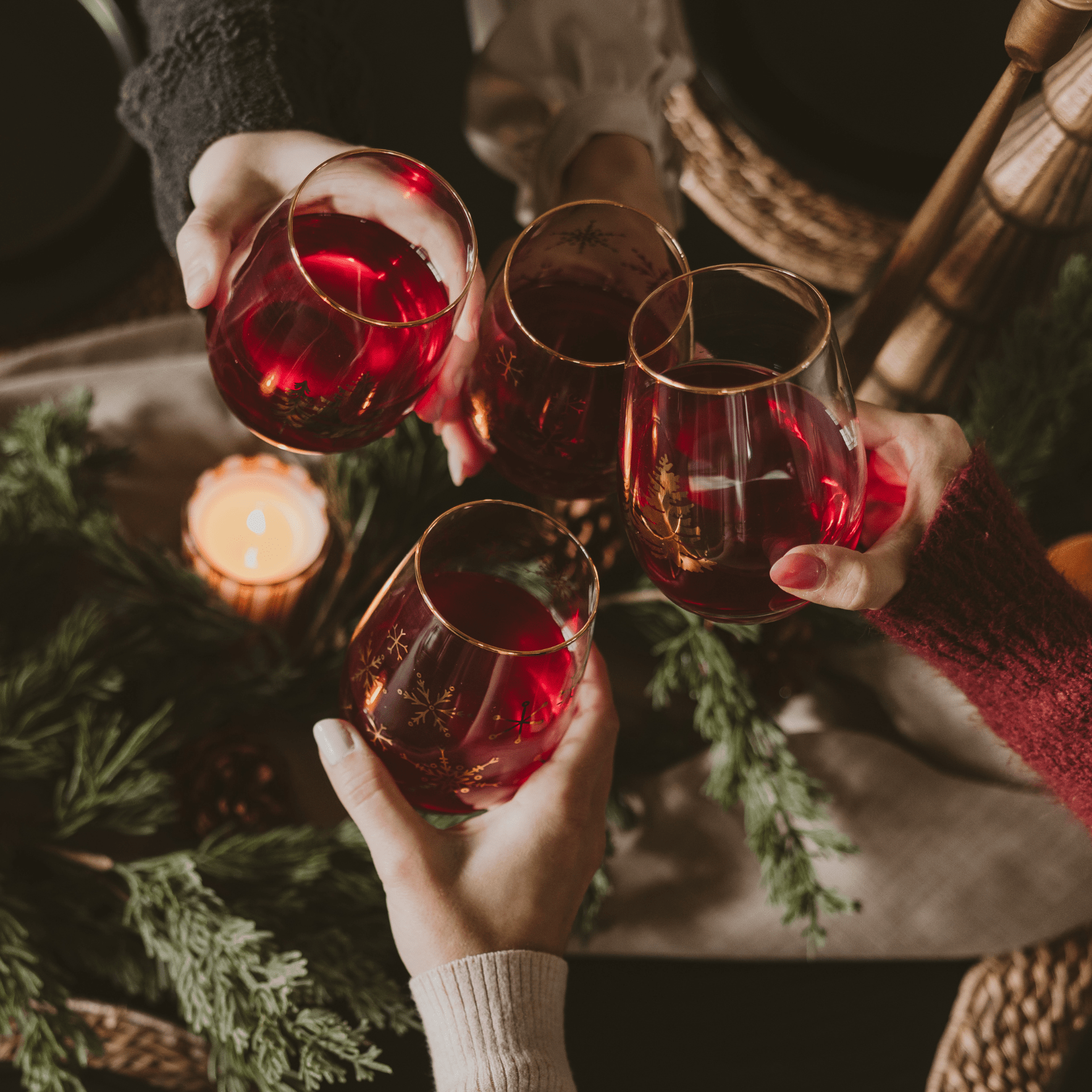 Snowflakes Stemless Wine Glass (Boxed Set of 2)