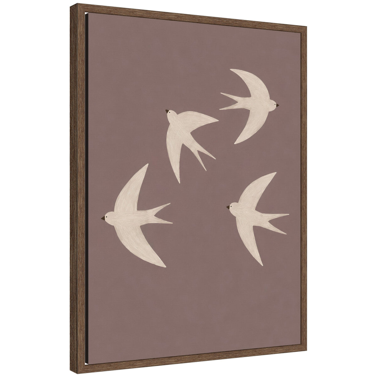 Scandi Birds in Flight by Laura Moss Framed Canvas Wall Art Print