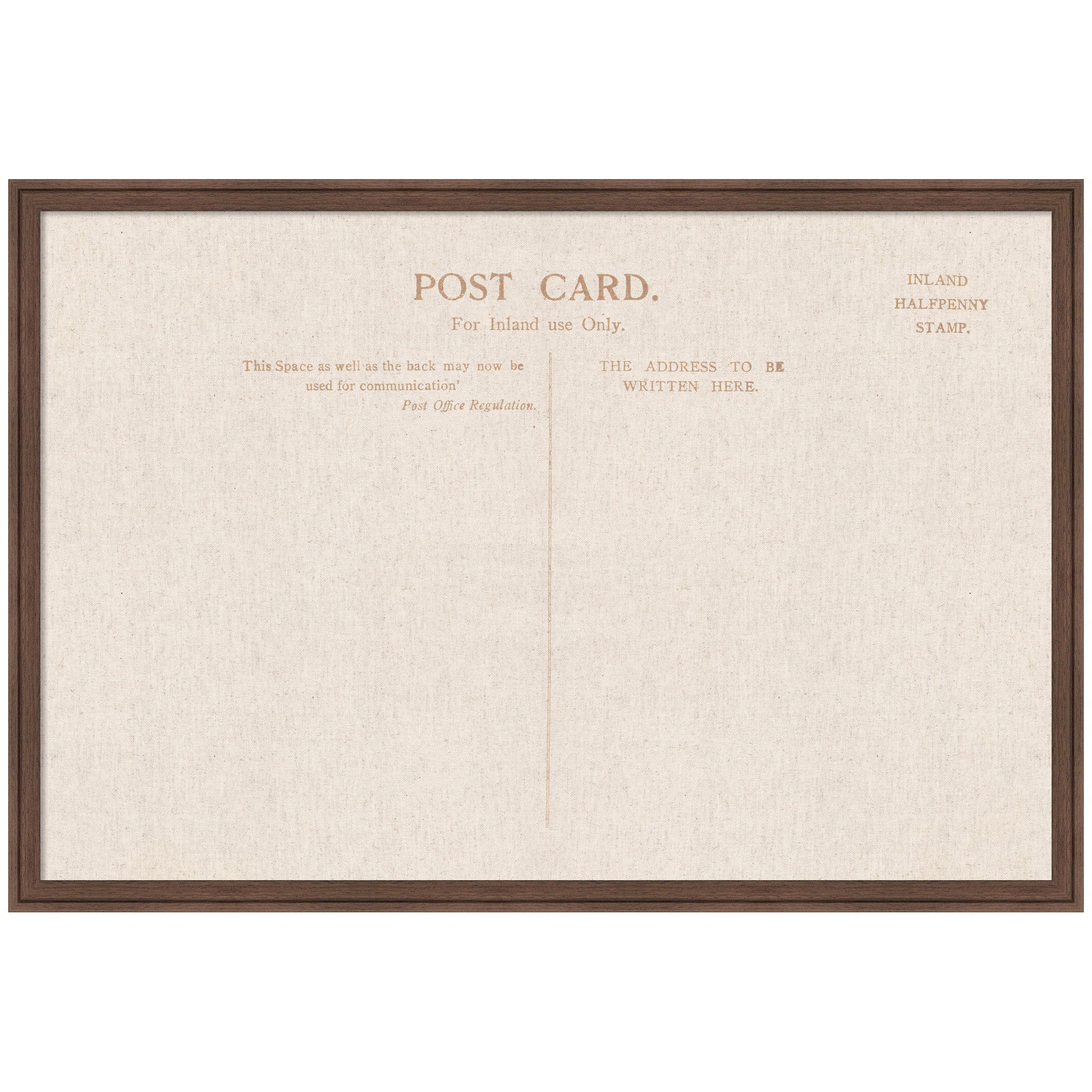 Framed Fabric Pinboard Linen Vintage Post Card Wall Organization