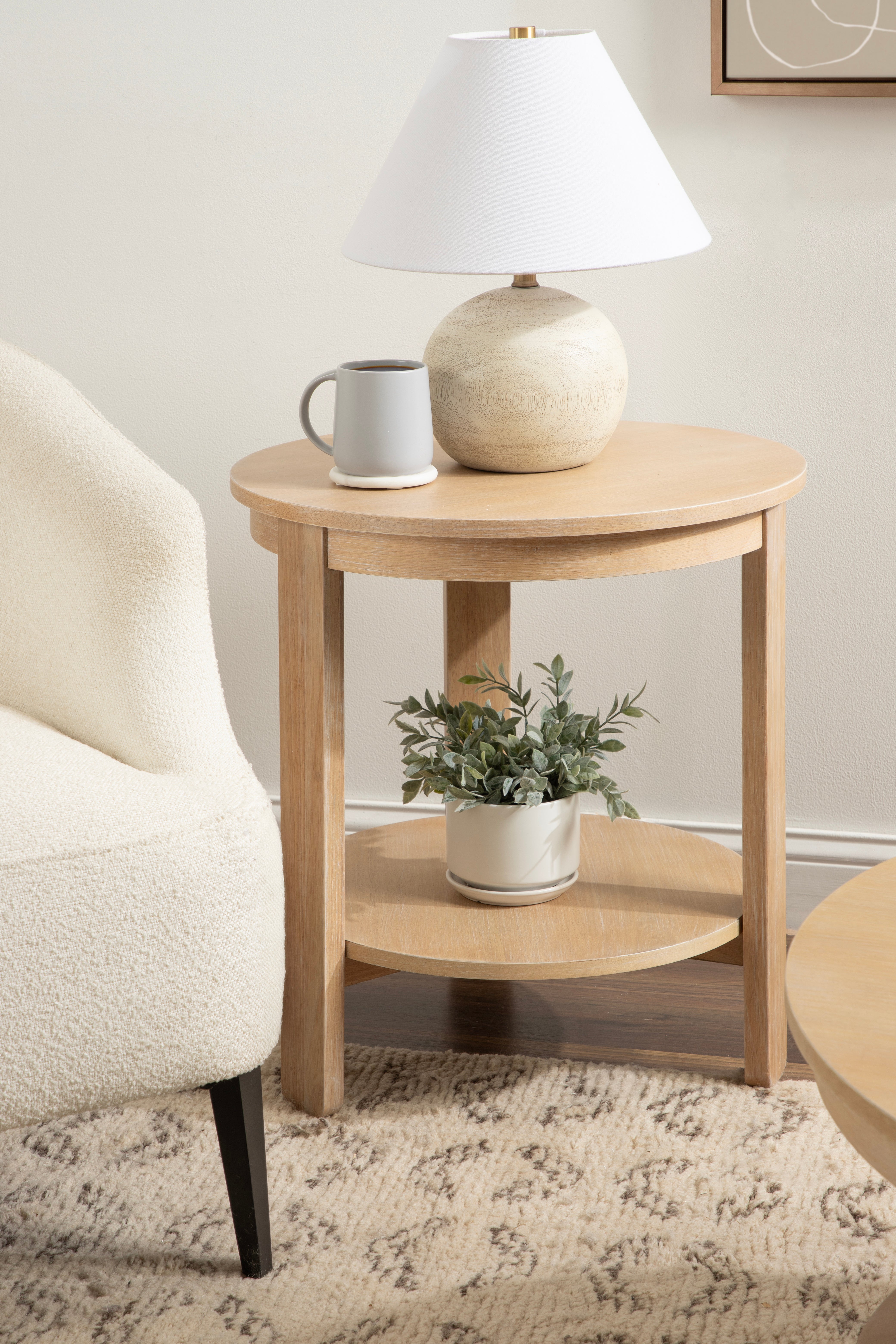 Foxford Round Wood Side Table
