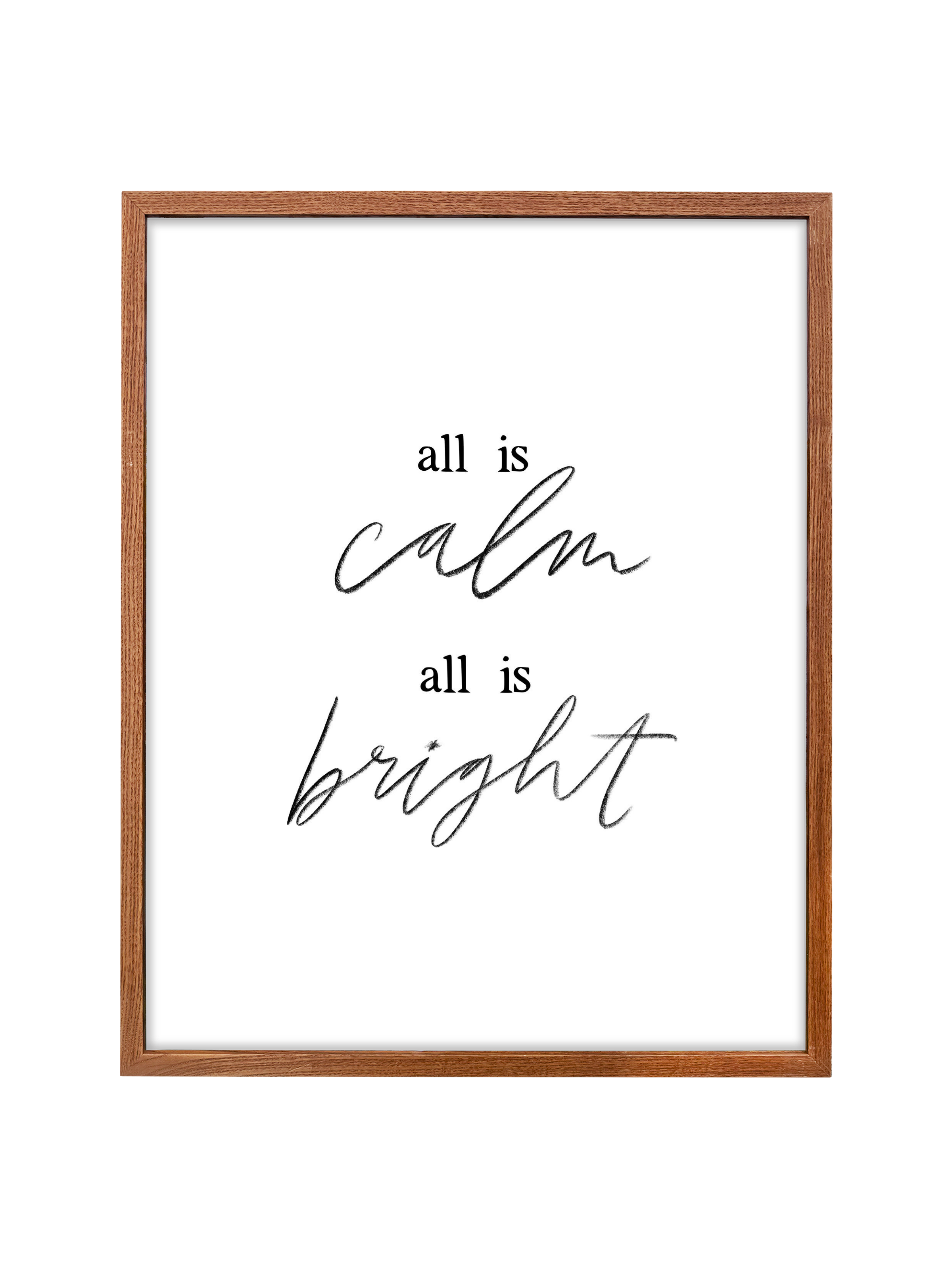 All is calm, all is bright | Pure White | Canvas
